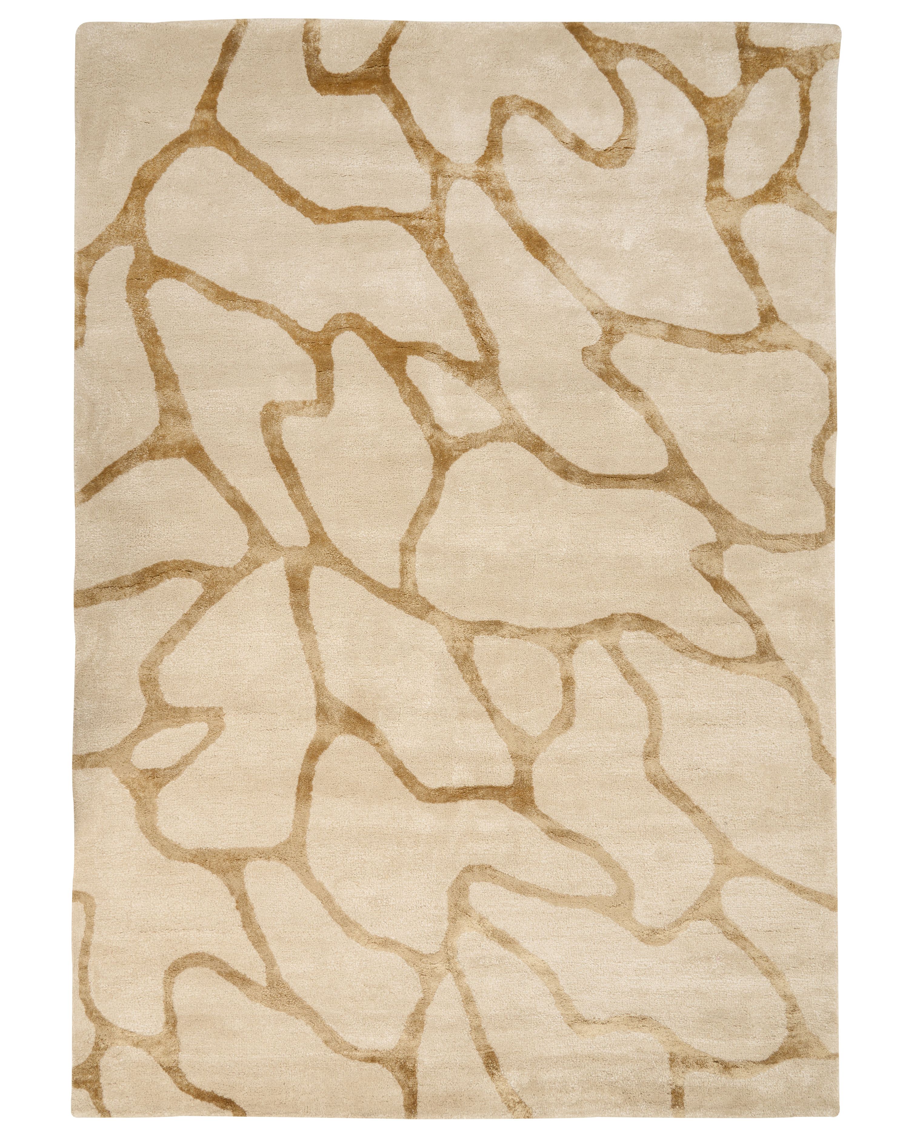 Rug MAKOLA Beige 160 x 230 cm Viscose