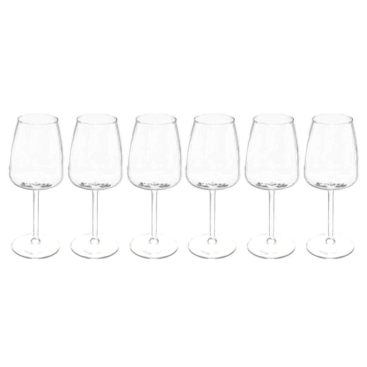 Set of 6 water glasses "Tanya" 430 ml, Transparent