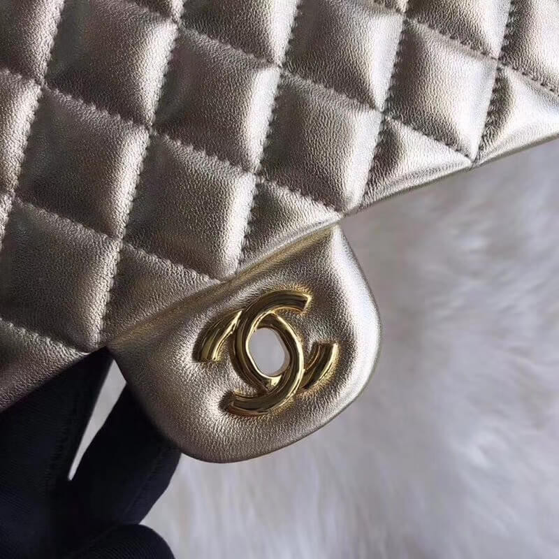Replica Chanel 1112 Gold Medium Size 2.55 Lambskin Leather Flap Bag1:1High-quality replica