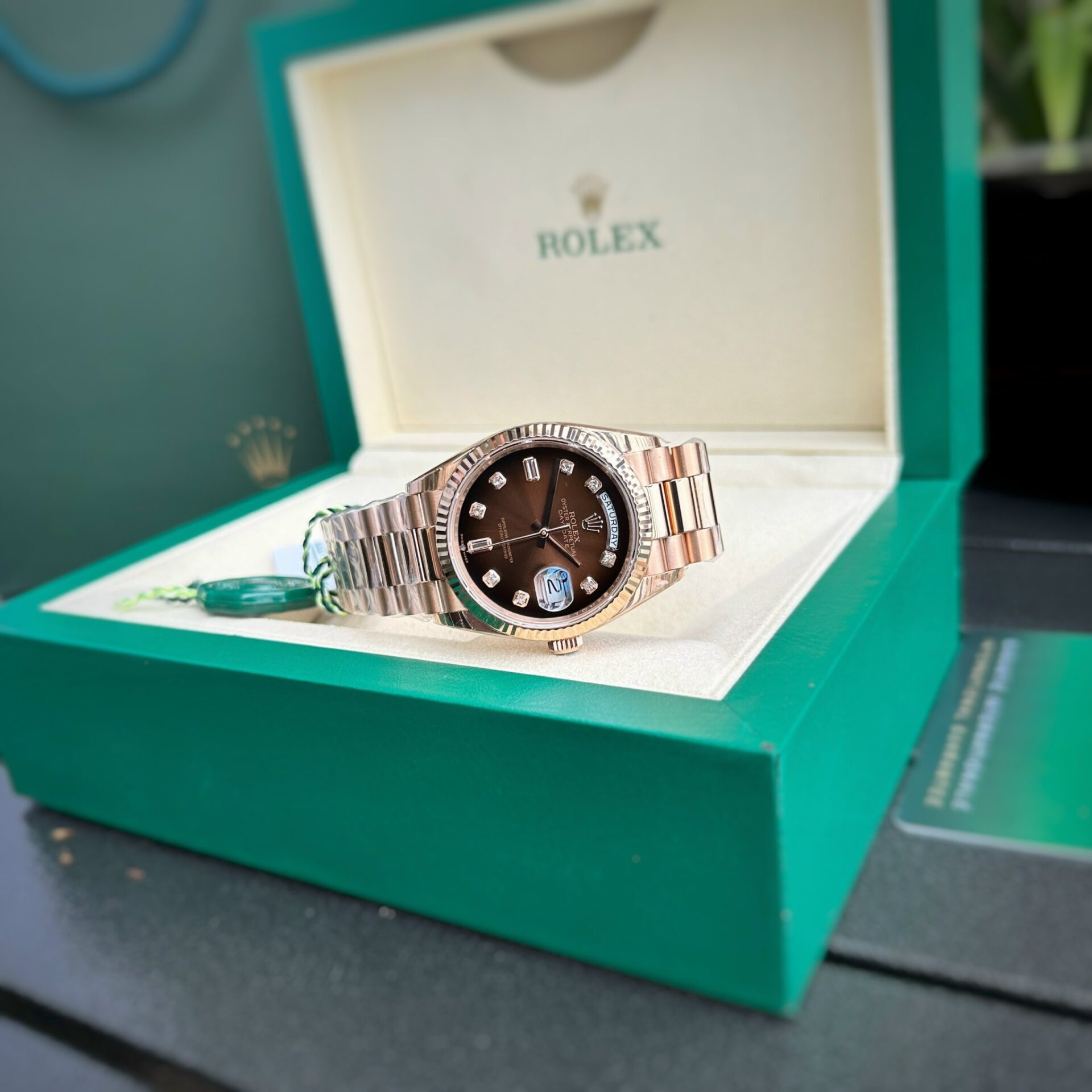 Rolex Clone Watch Day-Date Dial Chocolate EW Factory 36mm - Elite Watch Atelier
