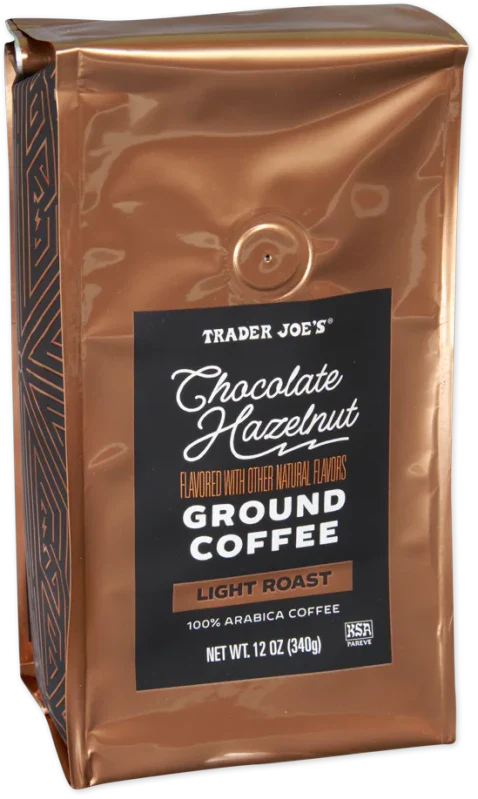 Chocolate Hazelnut Ground  Arabica Flavored Smooth Brew coffee 12 Oz
