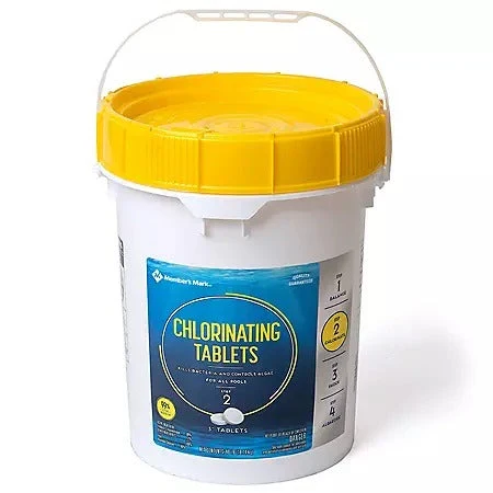 Member's Mark Chlorinating Tablets, 40 lb Pail, 3 inch - Step 2 Member's Mark Chlorinating Tablets, 40 lb Pail, 3 inch - Step 2