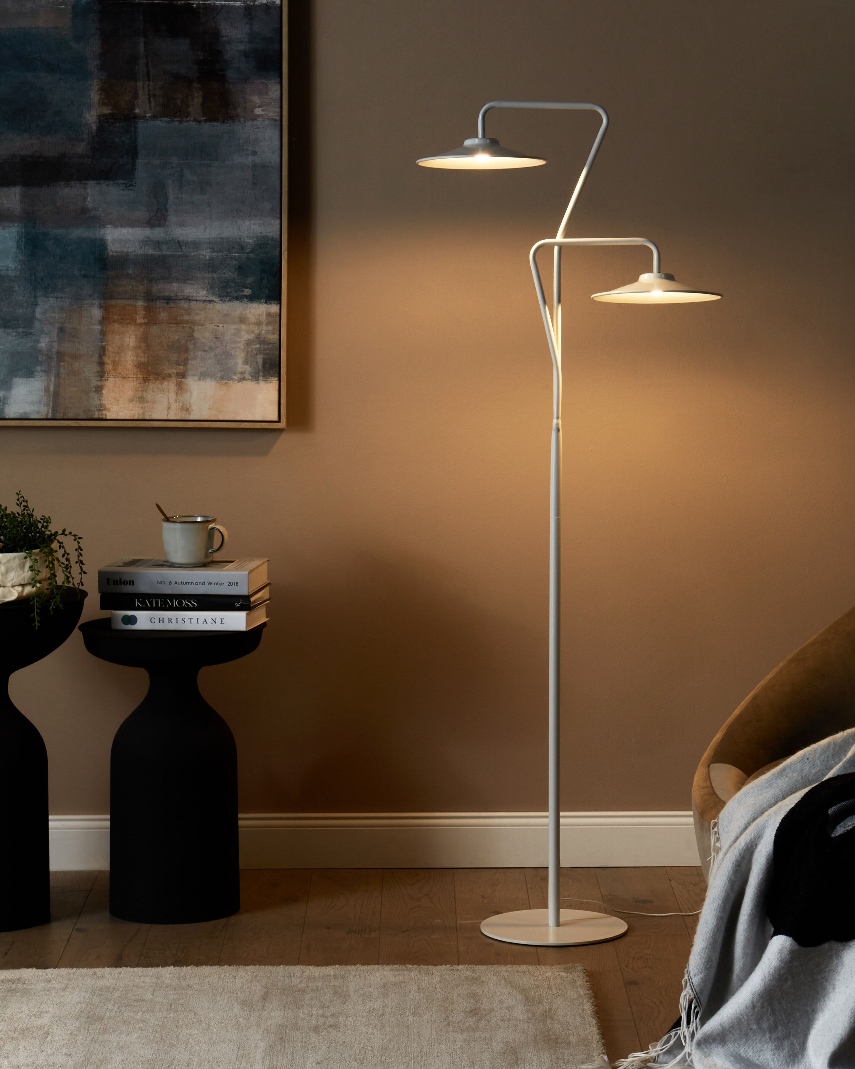 LED Floor Lamp GALETTI Metal White