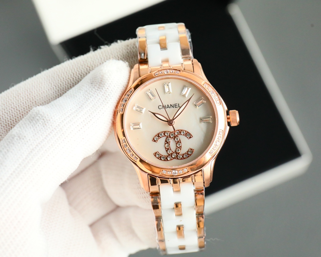 CHANEL🌸🌸🌸🌸 Crafted Jewellery Precision Ceramic Bracelet Diameter 35mm - Gold(1:1 replica) - Top club