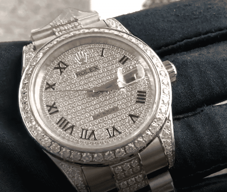 Rolex Datejust 116622 White Gold Diamond Dial Iced Out Replica - Elite Watch Atelier