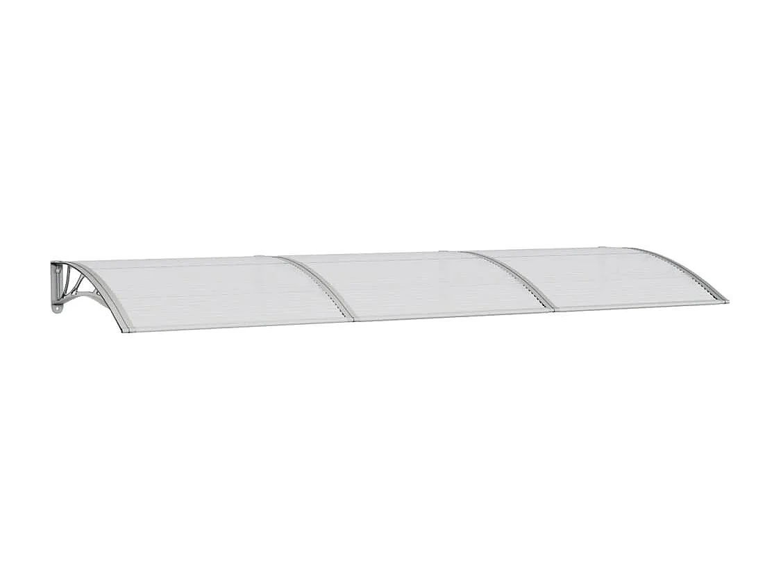 Auvent de porte Gris 300x100 cm Polycarbonate WVGQ7484