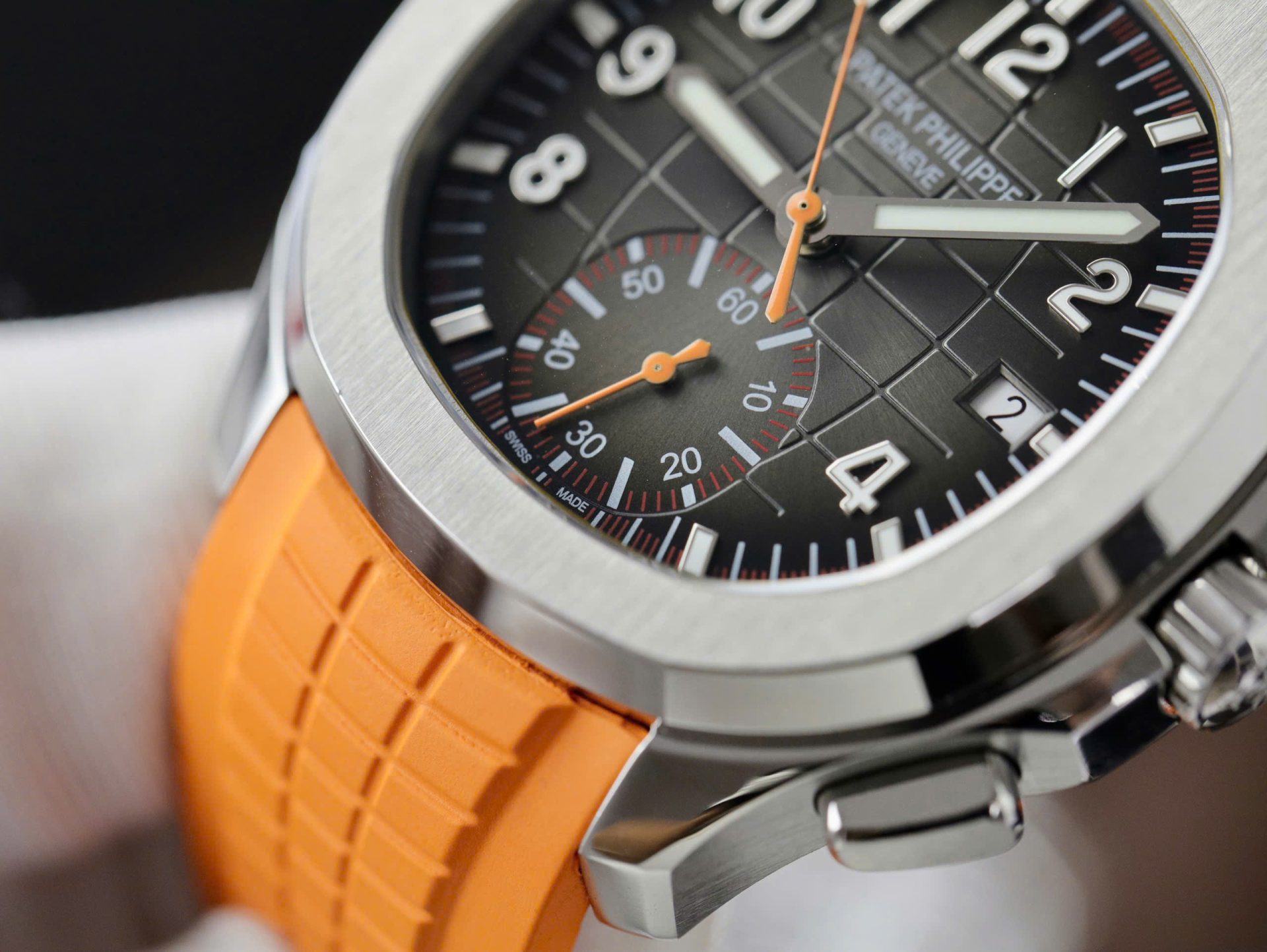 Patek Philippe Aquanaut 5968A Replica 11 Watch Orange Rubber Strap 42.2mm - Top club