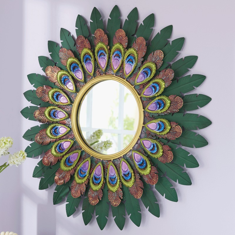 Peacock Feather Wall Mirror - MIDNIGHT VELVET CATALOG