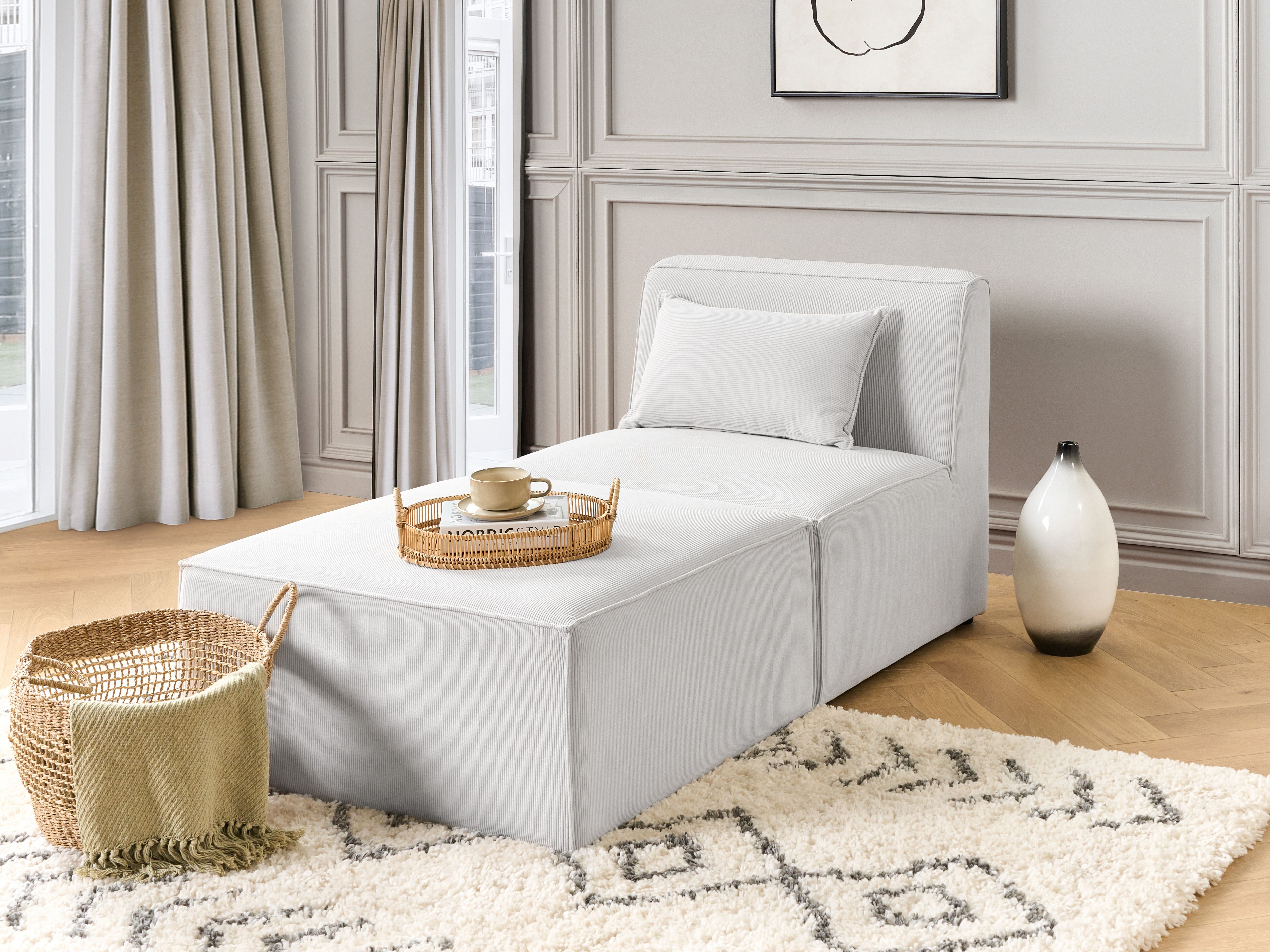 Chaise Longue LEMVIG Corduroy Off-White