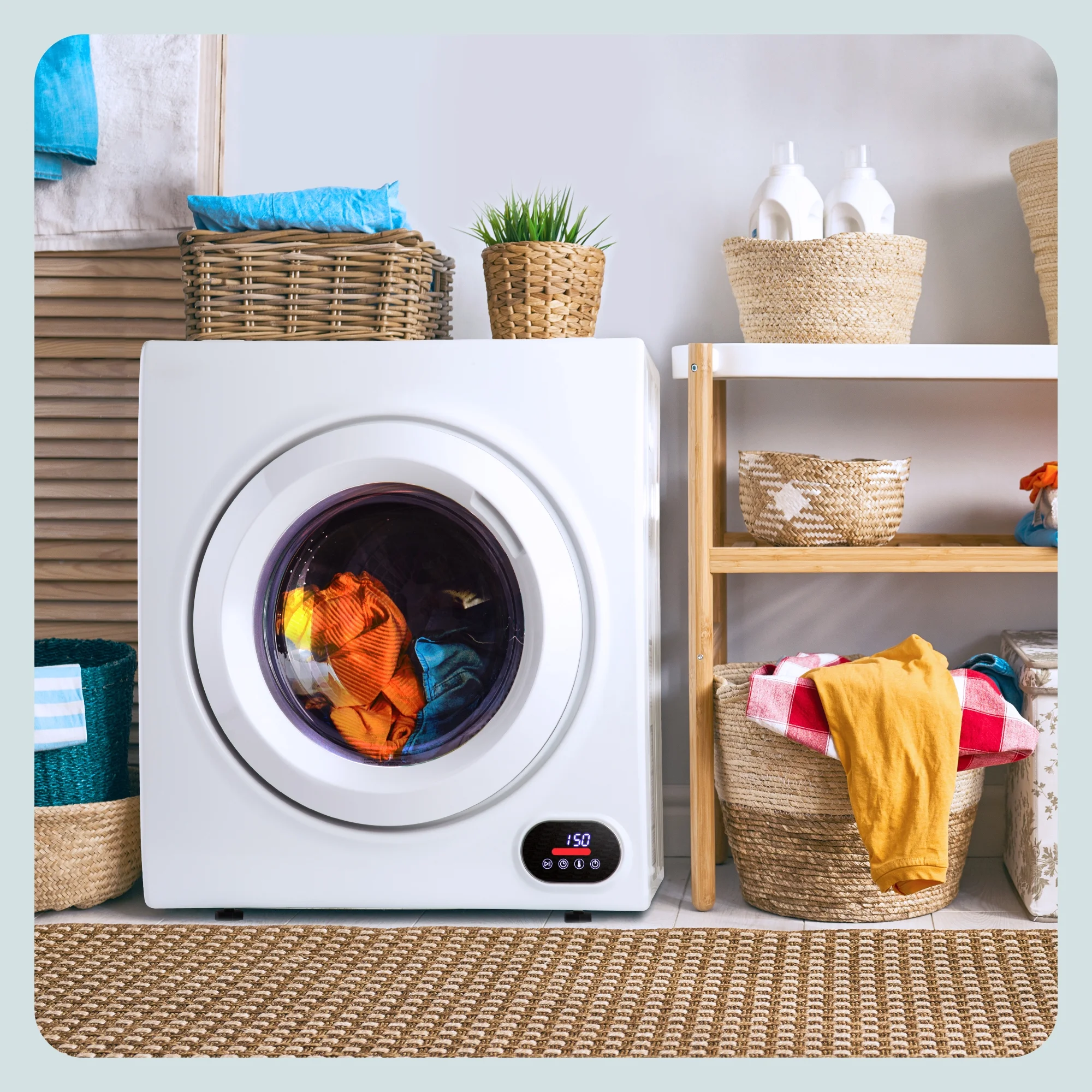 Simzlife 1.6 Cu. ft. Portable Clothes Dryer, Electric Compact Dryer Machine, 19.5 in W, 23.6 in H - Image 11