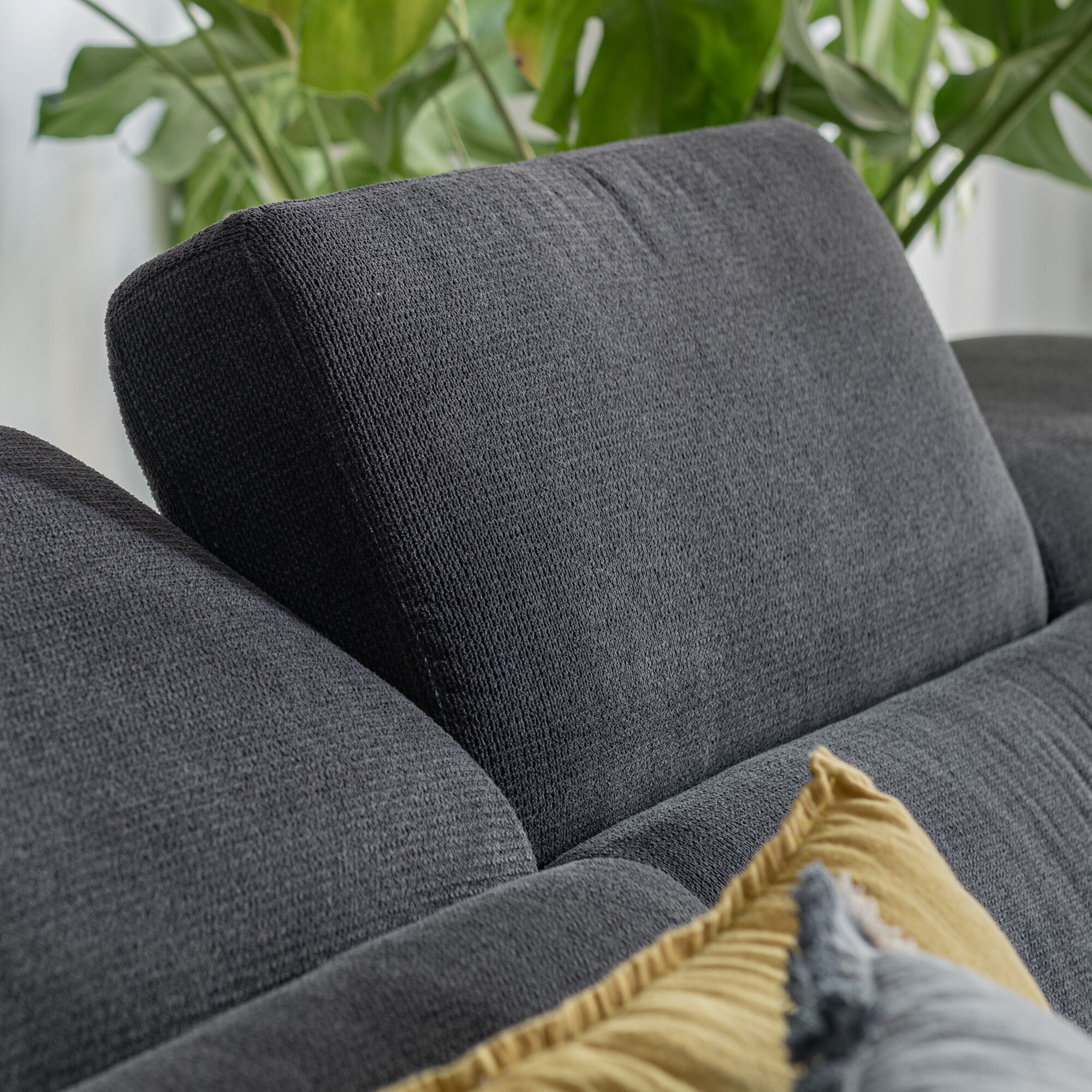 ORIGANO - Canapé d'angle convertible en tissu - bleu calabrun