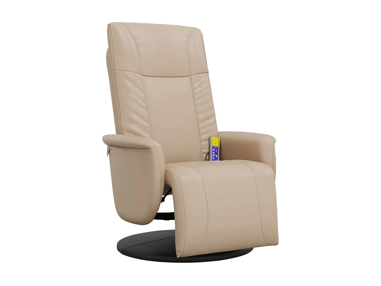 Fauteuil inclinable-Fauteuil de salon de massage repose-pieds cappuccino SHL4262