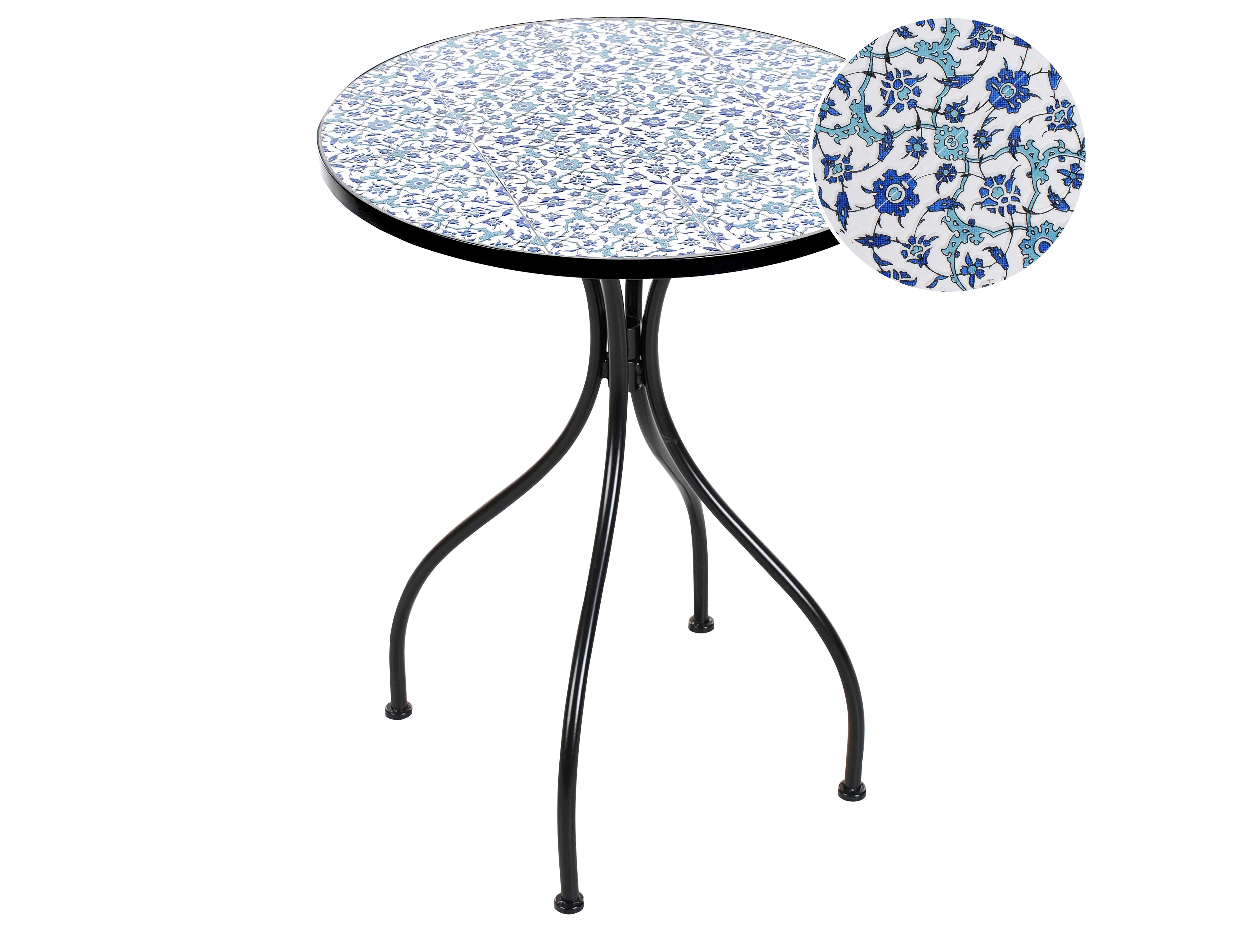 Bistro Table CHAPECO 60 cm 60 cm Metal Black