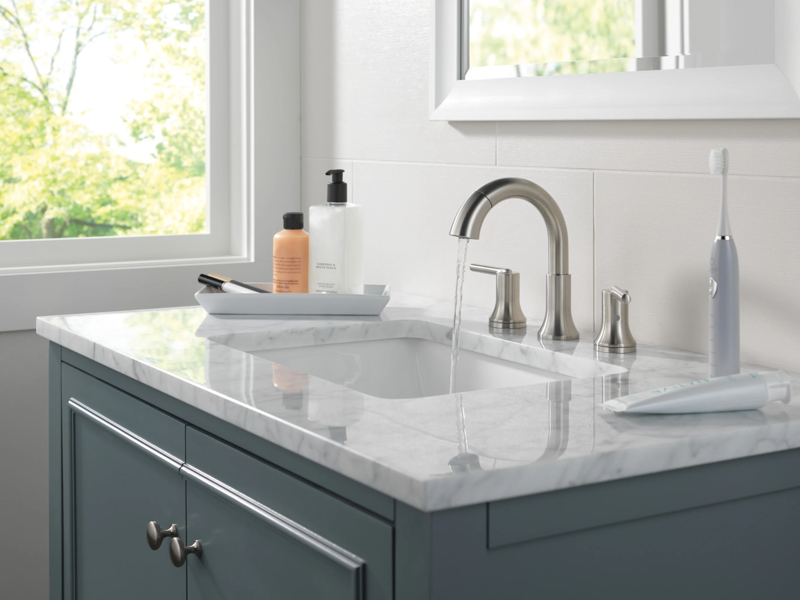 Delta 3559-Pd-Dst Trinsic 1.2 GPM Widespread Bathroom Faucet - Chrome