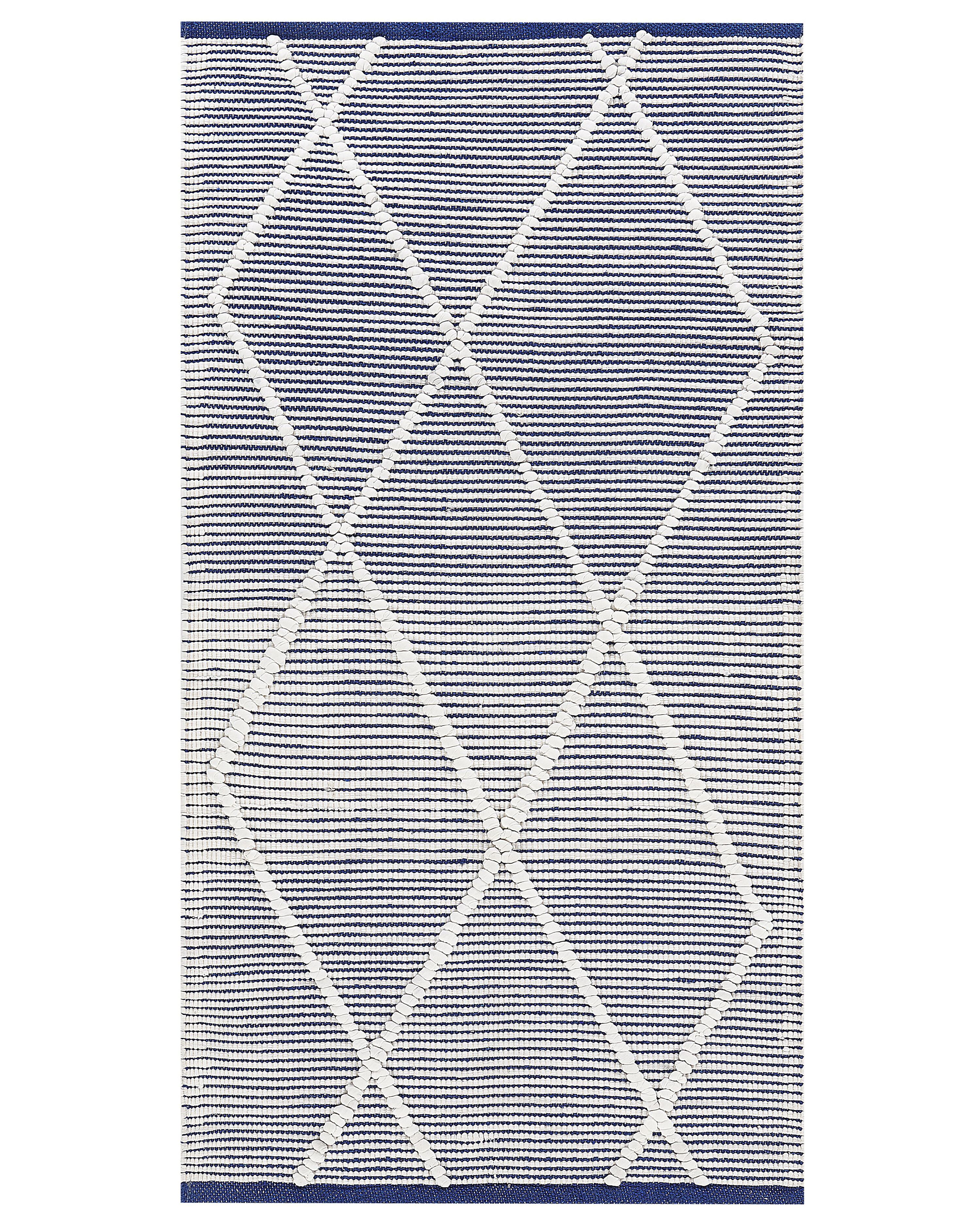 Rug SYNOPA Blue 80 x 150 cm Cotton