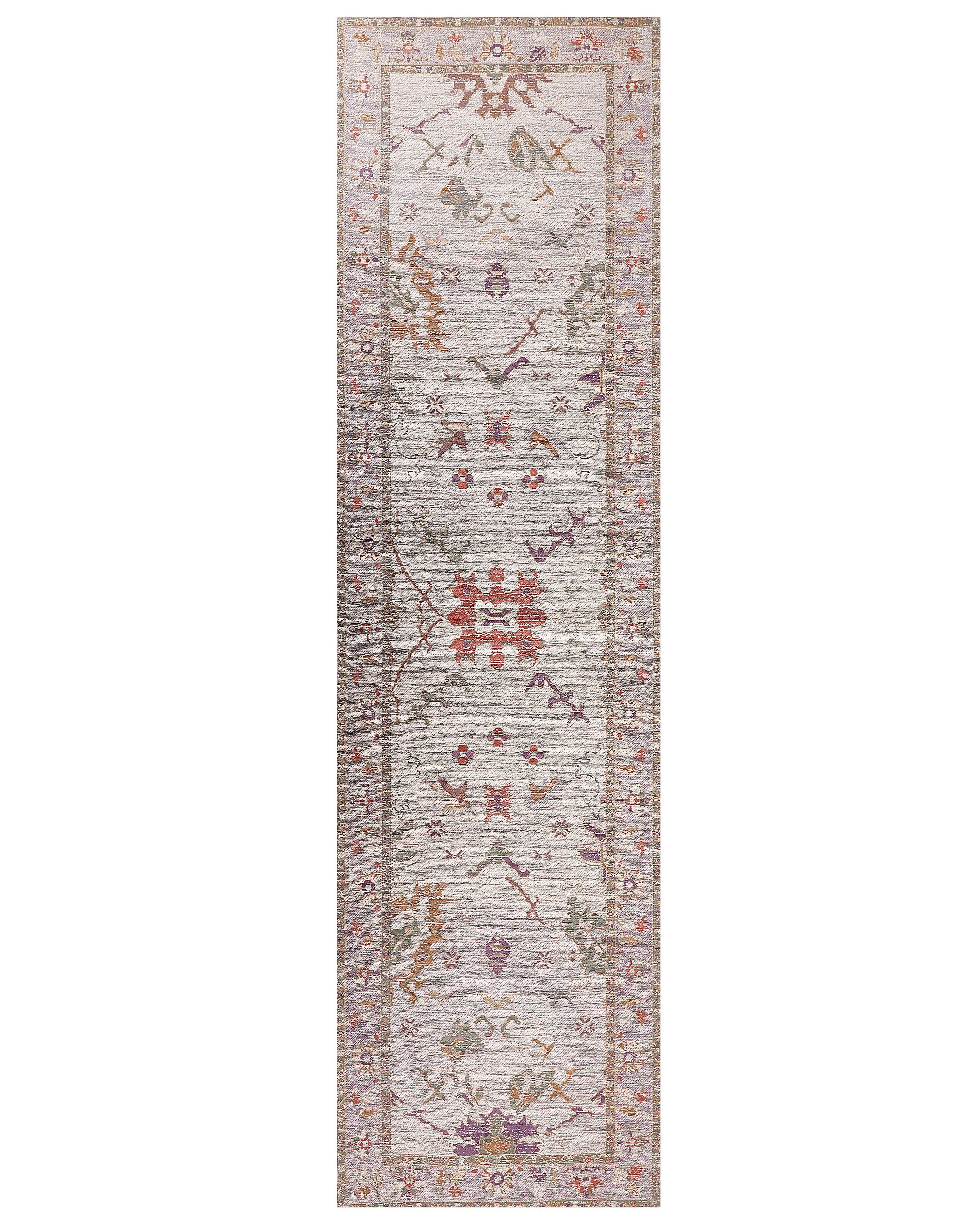 Rug YANOBA Beige 80 x 300 cm Cotton