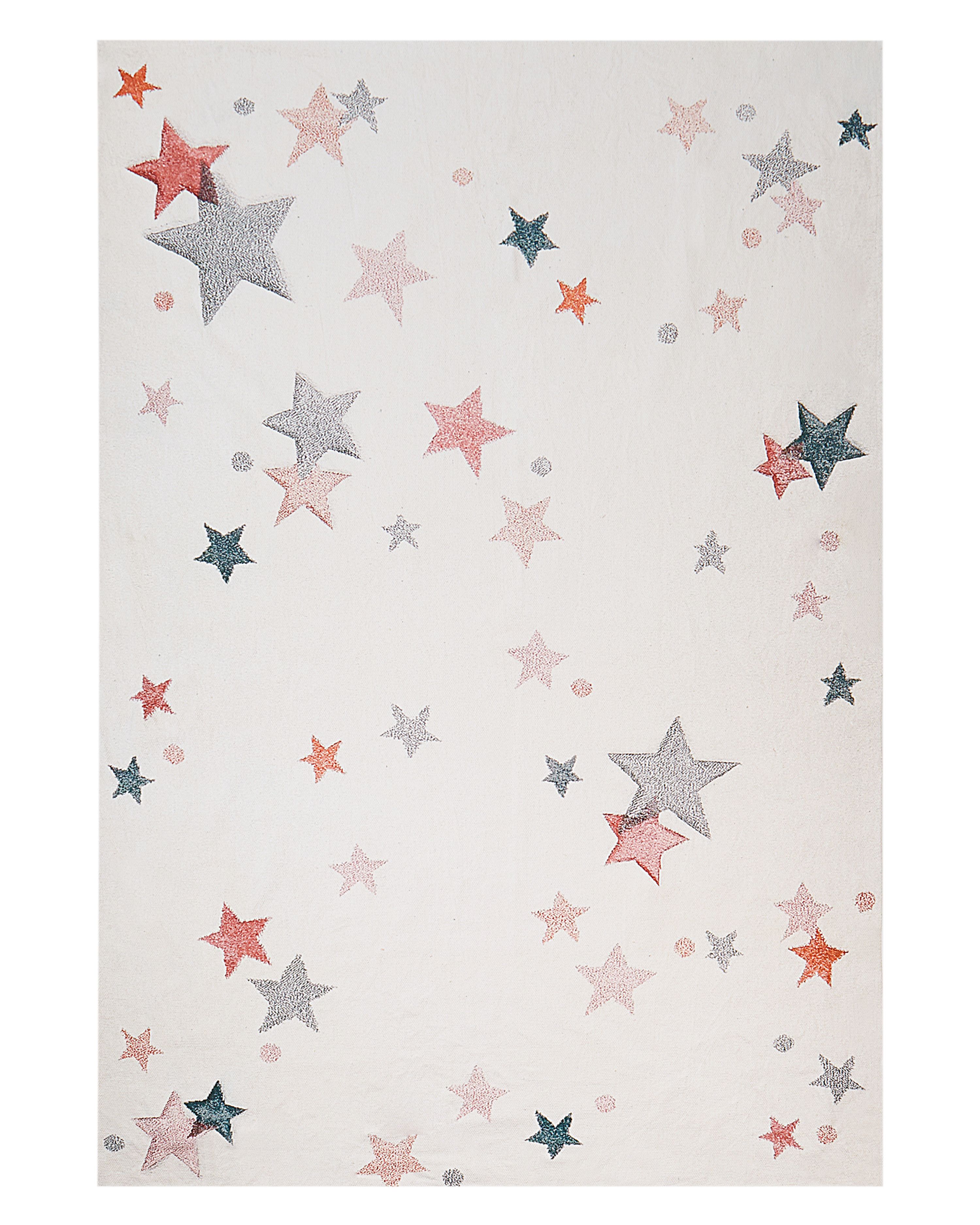 Kids Rug ALPOUD White 140 x 200 cm Cotton