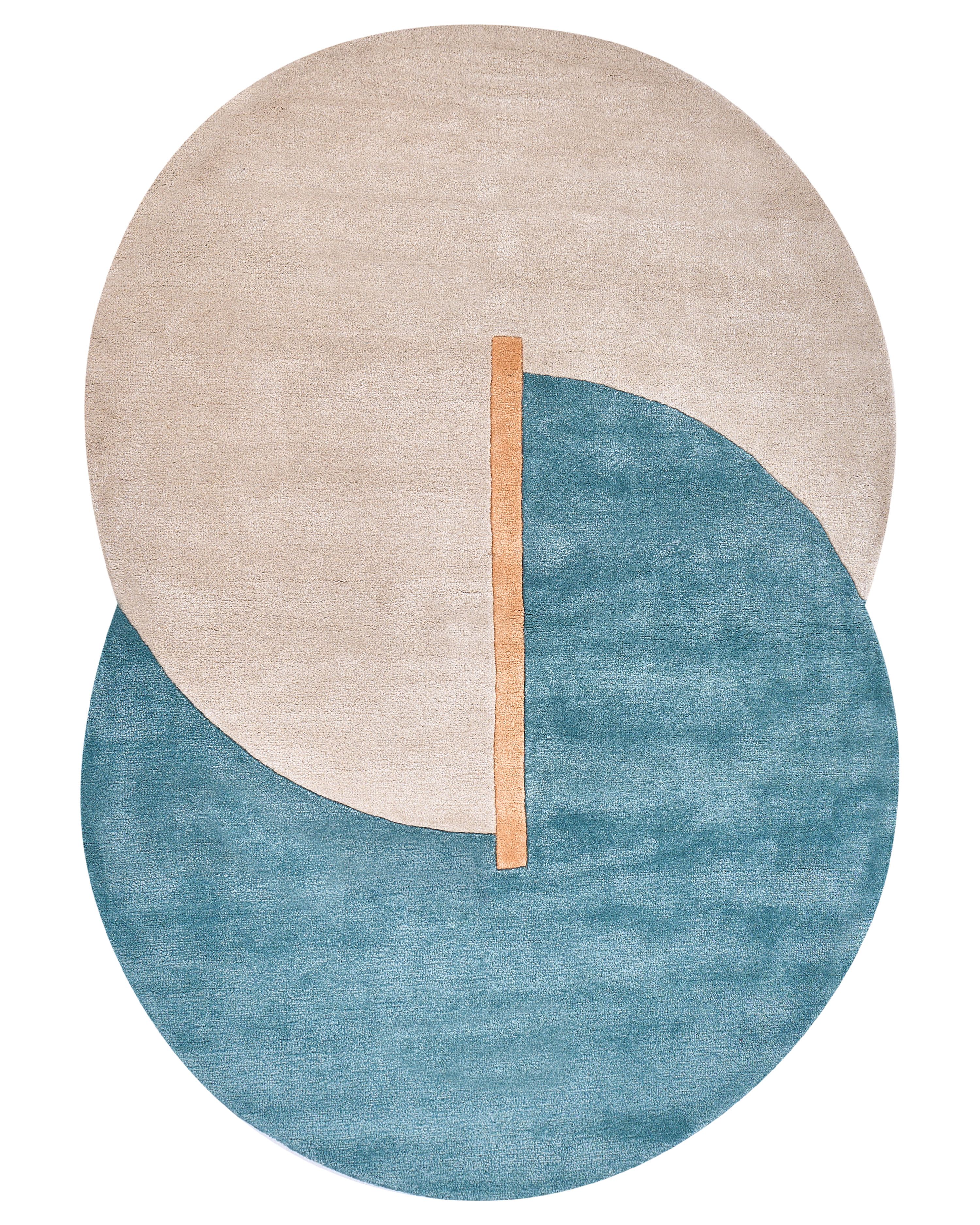 Rug AYUJ Beige/ Blue 160 x 230 cm Viscose