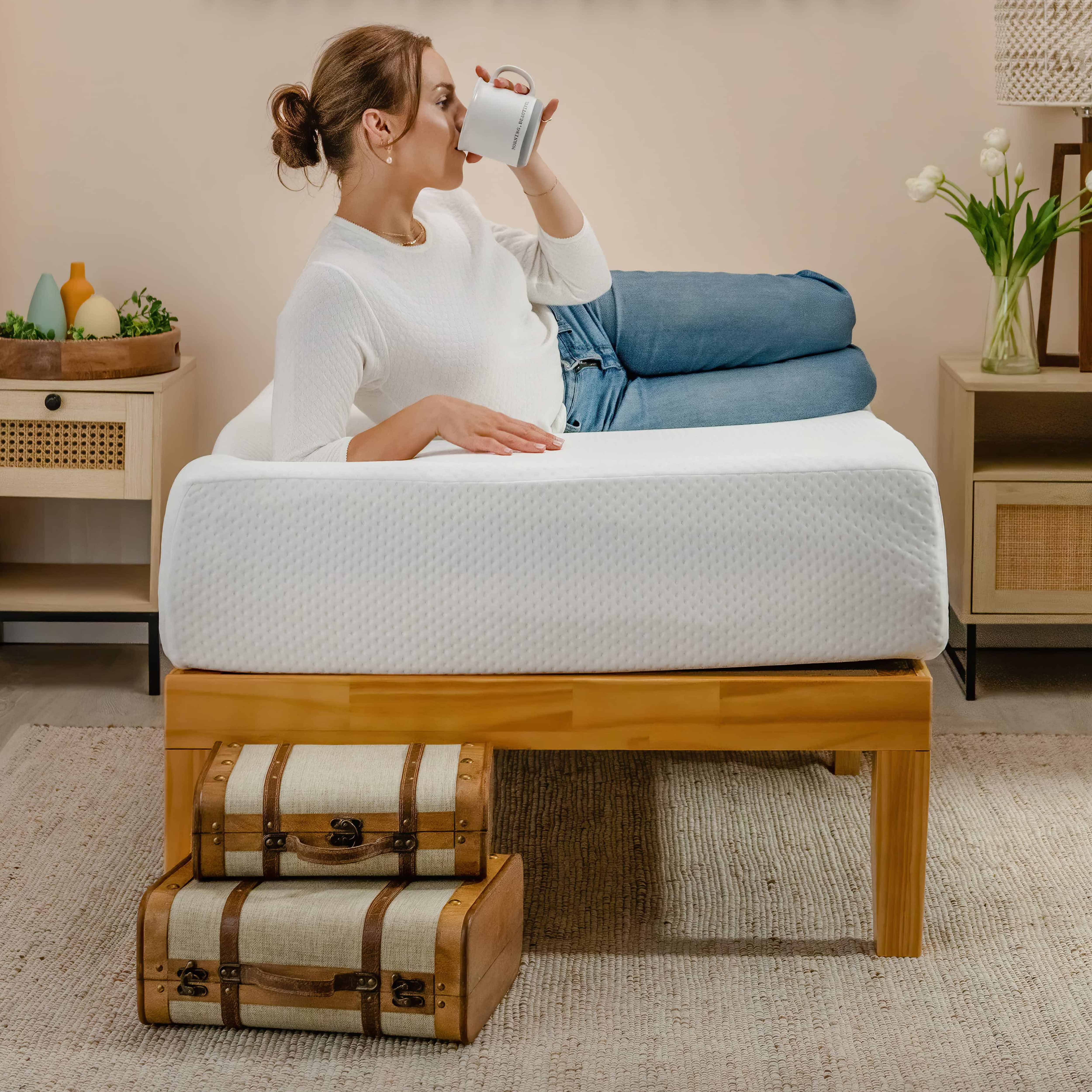 Virtu 10" Memory Foam Mattress Twin, Cooling Green Tea Twin Size Memory Foam Mattress In A Box - Image 12