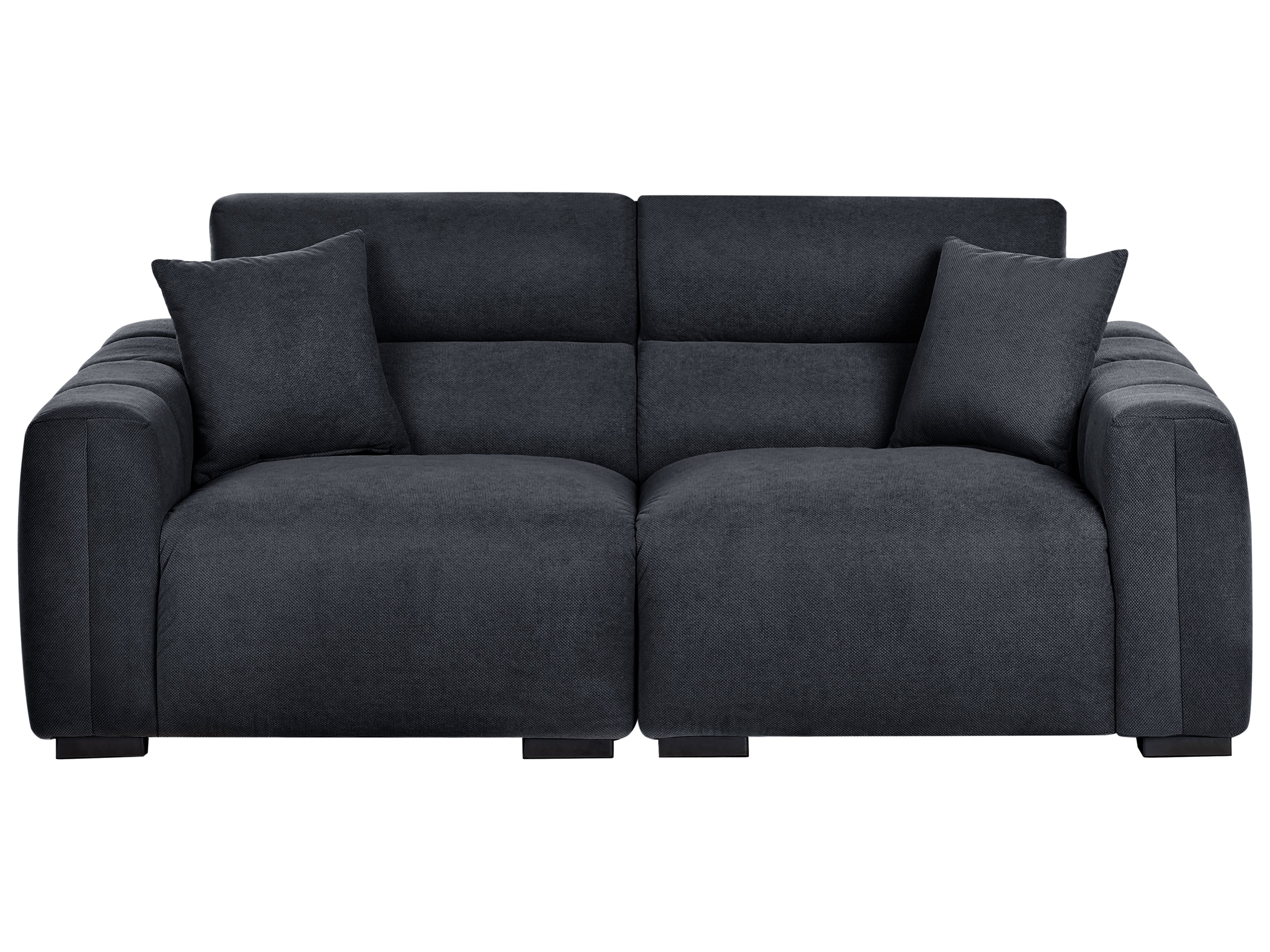 Sofa 3 Seater FAUSKAN Fabric Black
