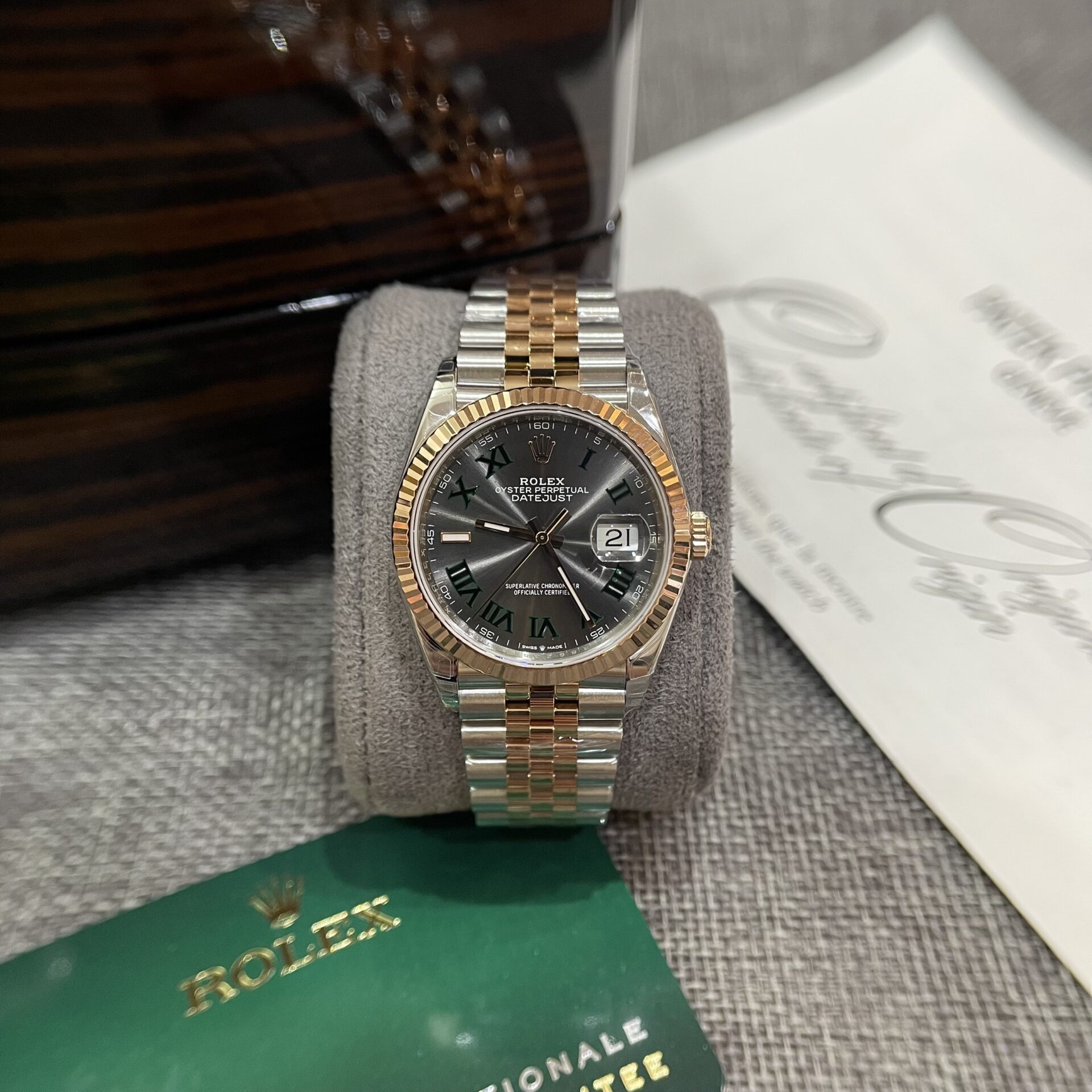 Rolex Replica 11 Watch DateJust 126231 Wimbledon Dial Demi Strap VS Factory 36mm - Elite Watch Atelier