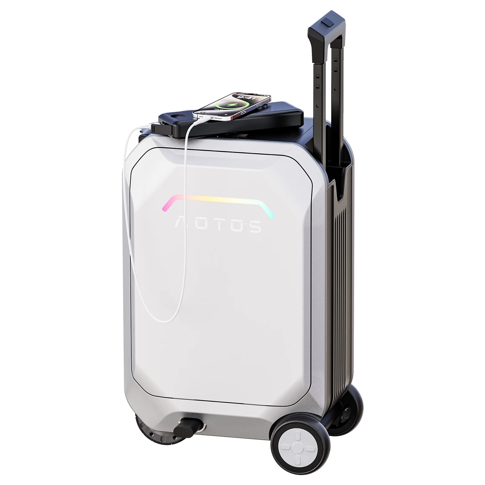 L2-S Smart Rideable Luggage, Foldable Electric Scooter Suitcase, 6.2 mph Max Speed, 6.2-Mile Range, Lightweight Portable Design for Travel & Commute