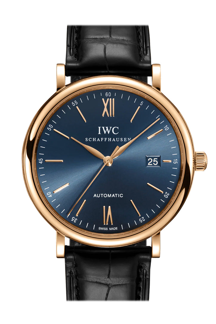 IWC Portofino Rose Gold on Strap Watch IW356522(1:1 replica) - Top club