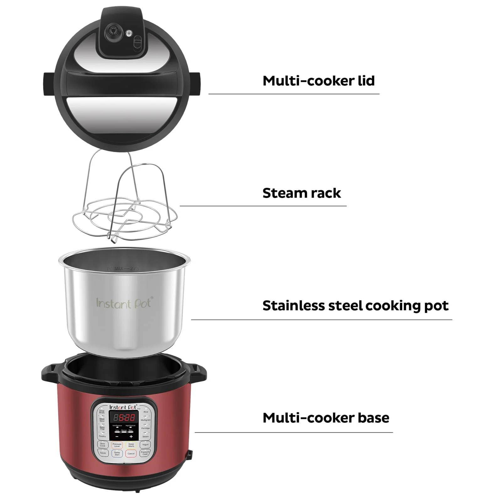 Instant Pot Duo�?6 Quart Multi-Cooker, Red Stainless Steel - Image 7