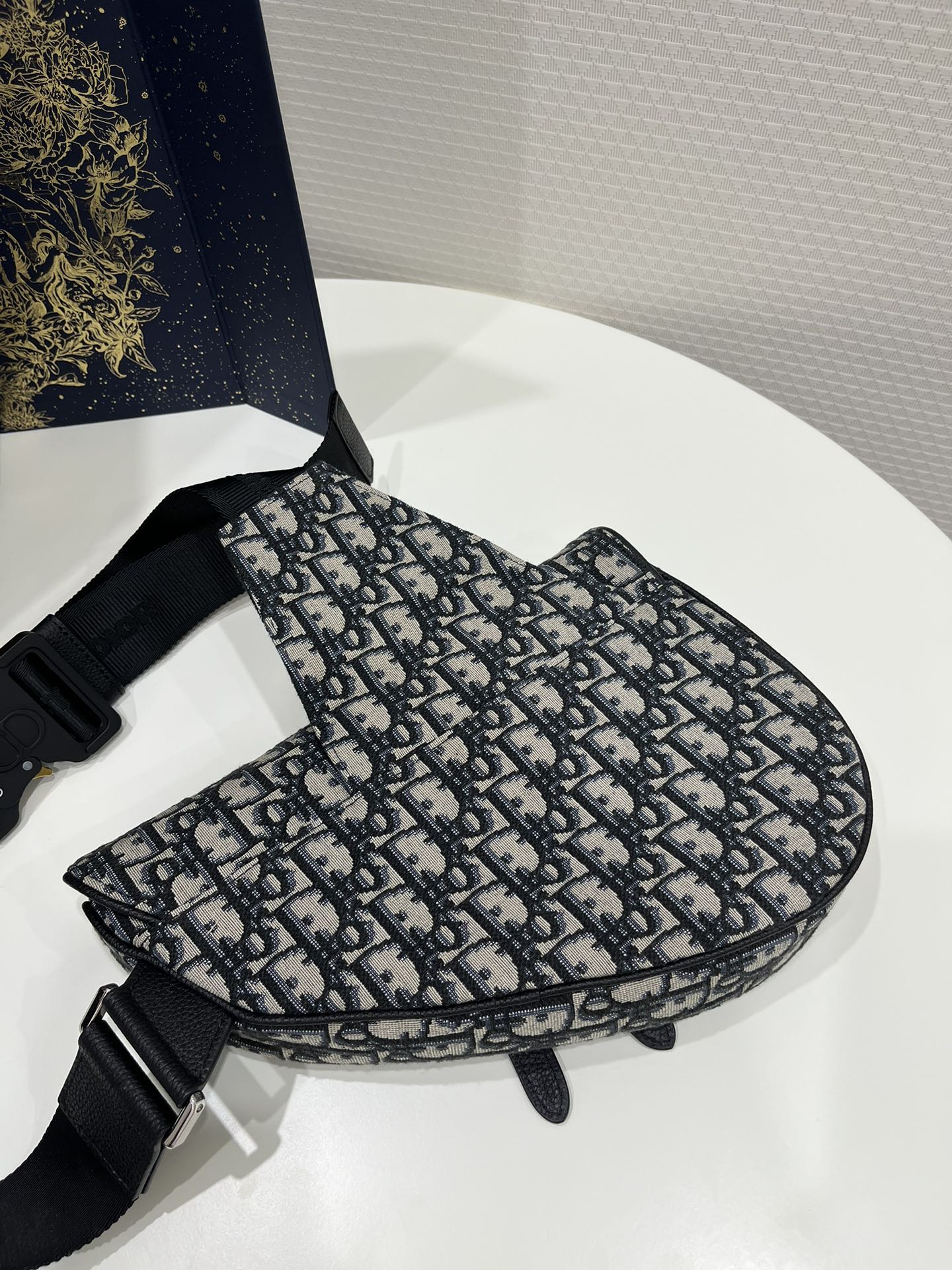 Saddle Bag Blue For Women 10in/26cm 1ADPO093YKY_H28E1:1High-quality replica