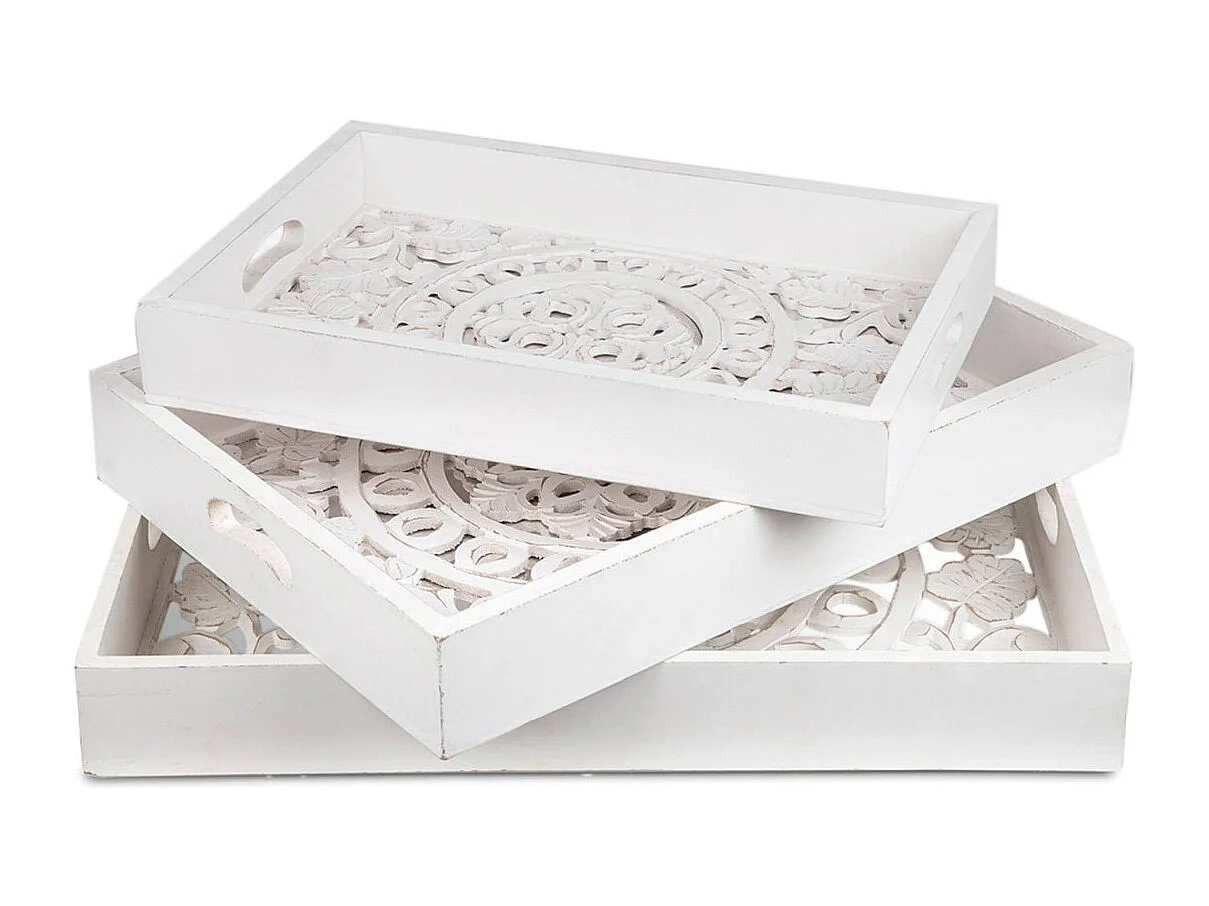 Lot de 3 Plateaux de Service 