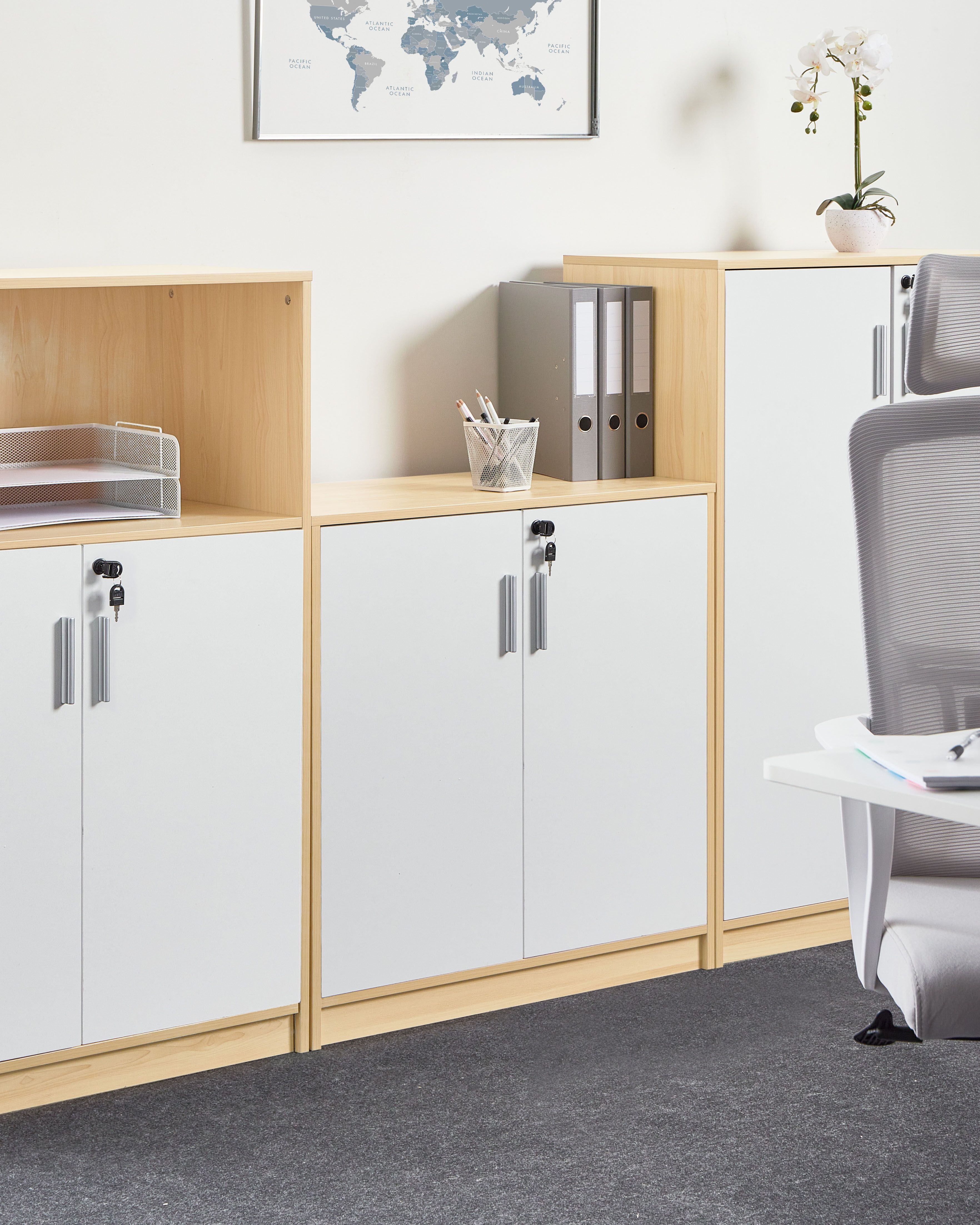 Storage Unit ZEHNA Light Brown/ White