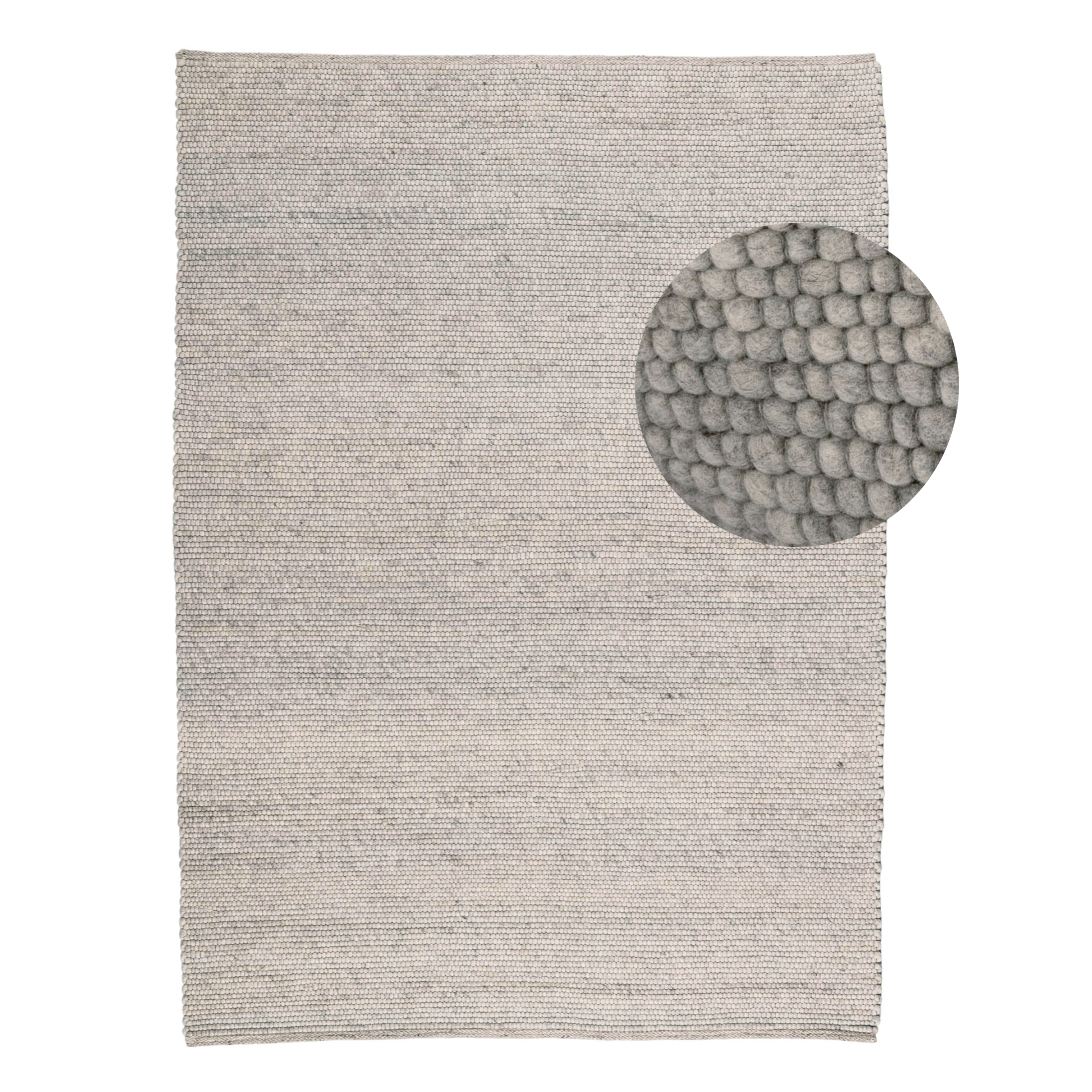 Blokker Dots Wollen Vloerkleed 200 x 300 cm - Lichtgrijs