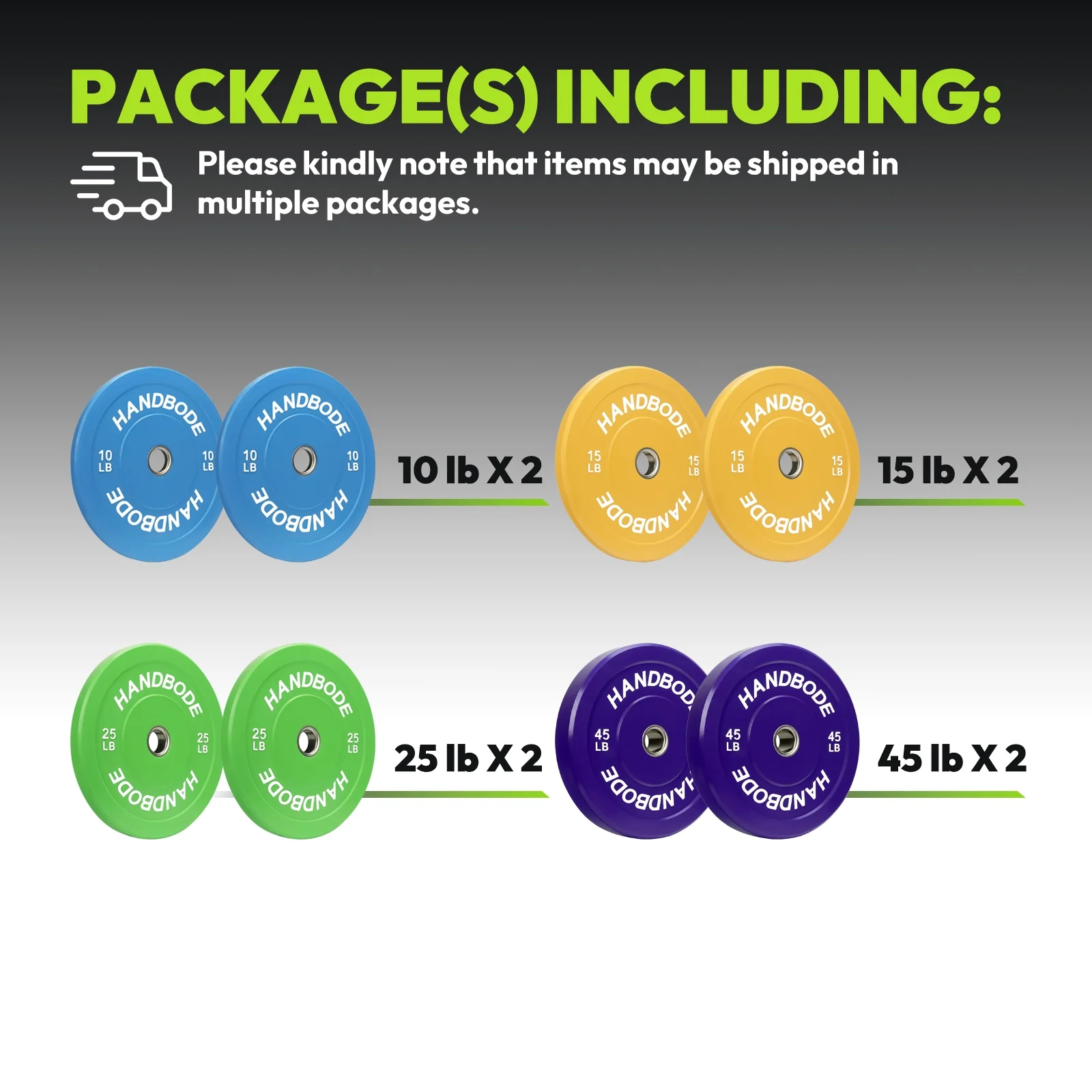 HANDBODE Bumper Plates Olympic Weight Plates, Colored Rubber plate for Weight Lifting and Strength Training 140LB - Image 34