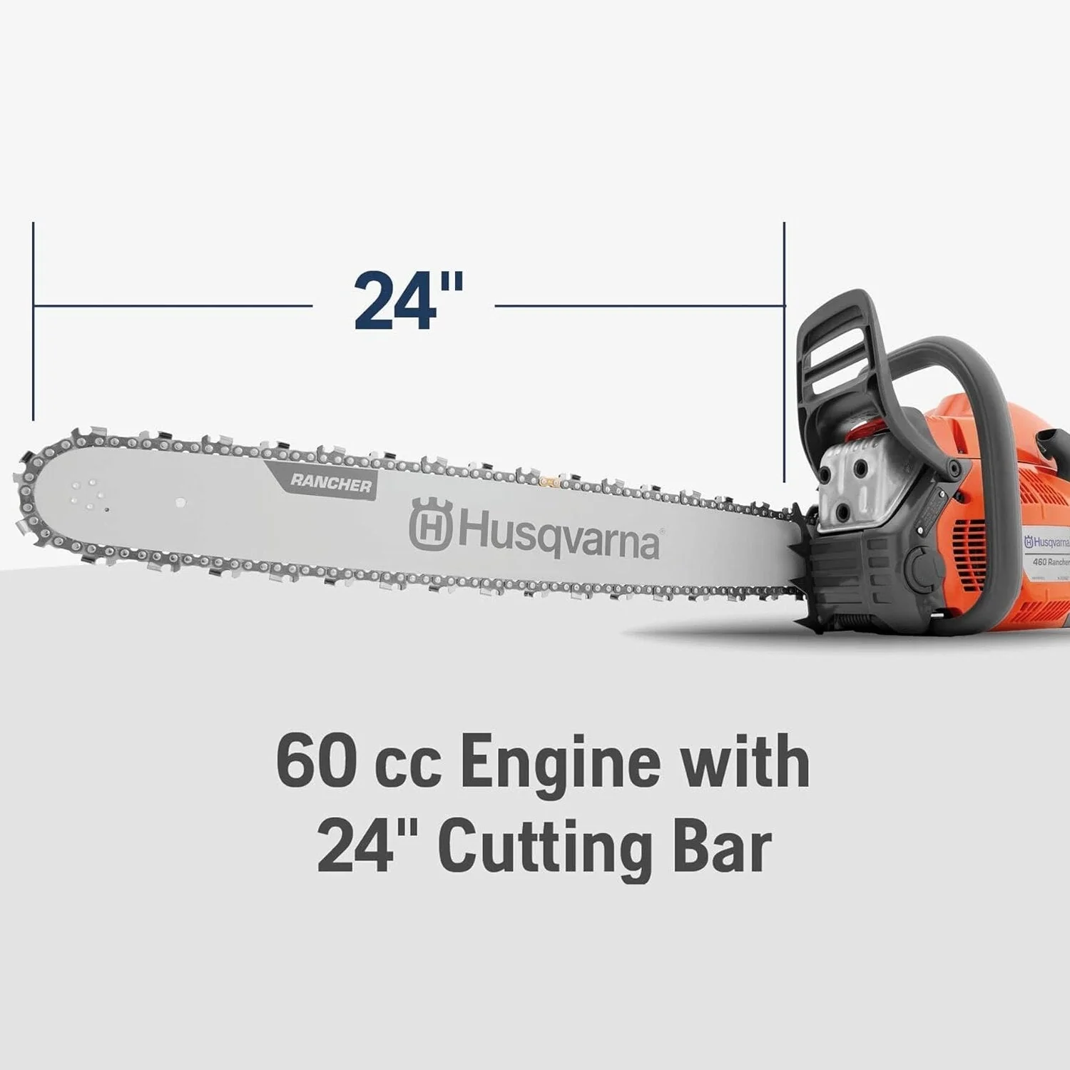 Gas Powered Chainsaw 60.3-cc 3.6-HP 24 Inch - 460 Rancher - Image 2 Gas Powered Chainsaw 60.3-cc 3.6-HP 24 Inch - 460 Rancher - Image 2