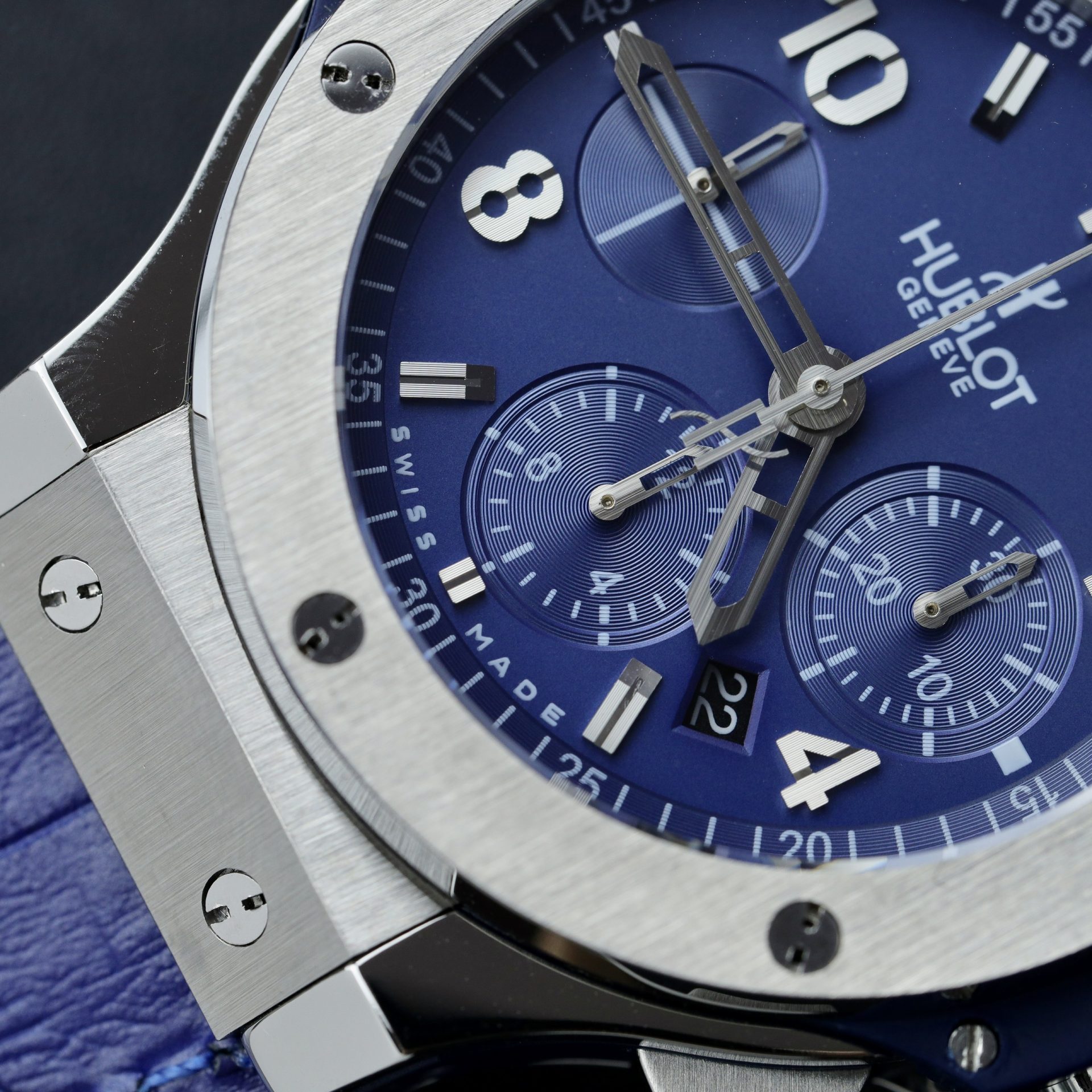 Hublot Clone Watch Big Bang Chronograph Blue Dial 44mm - Top club