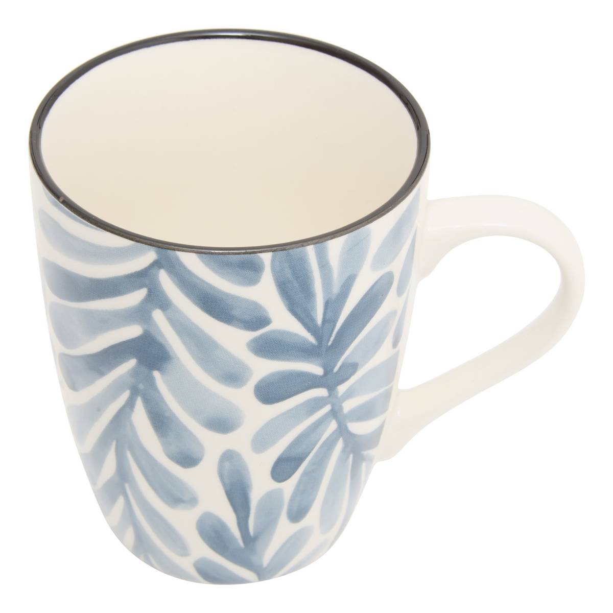 Mug "Umami" 310 ml, New Bone China (Porcelain), Leaf pattern