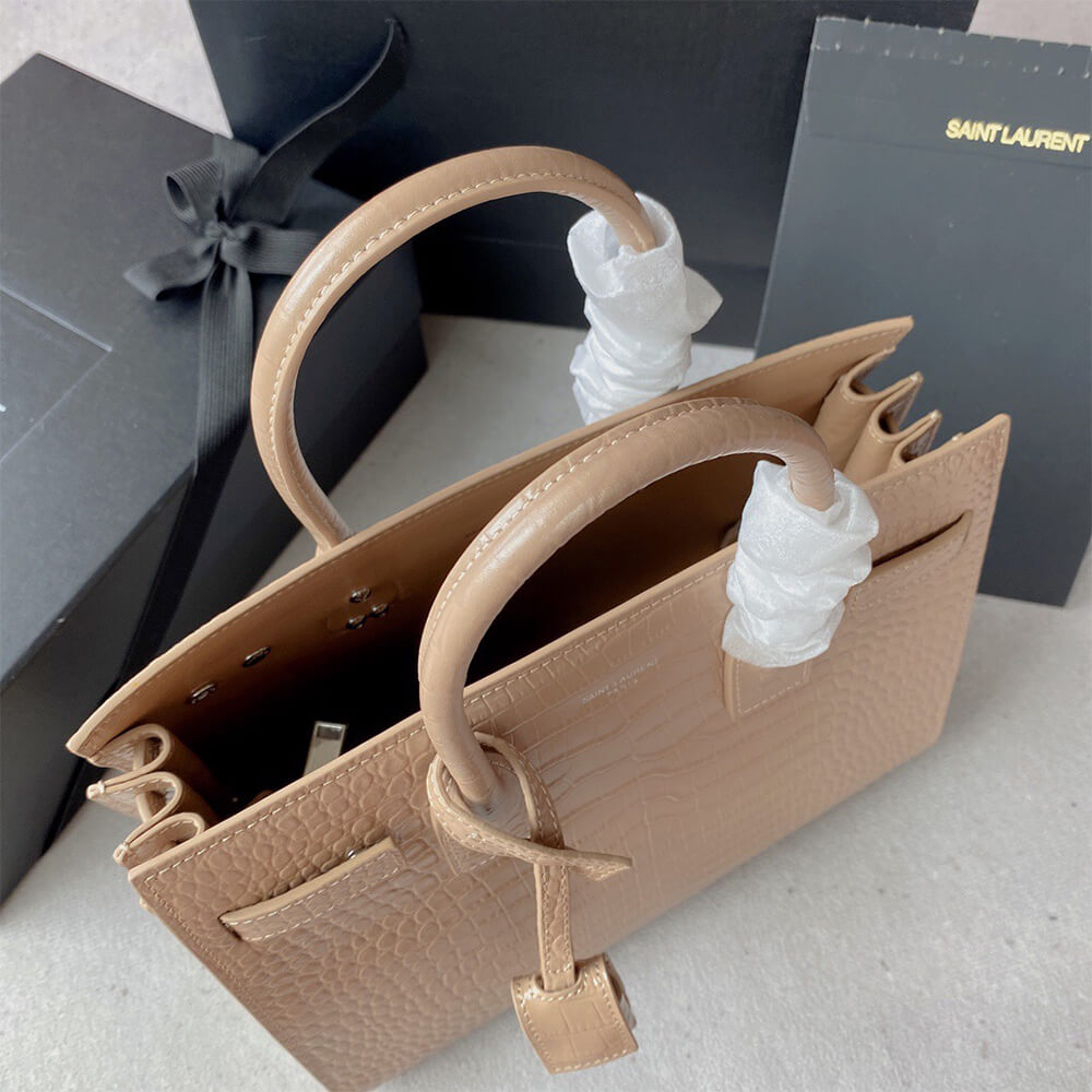 YSL Sac De Jour Baby Bag In Crocodile-Embossed1:1High-quality replica
