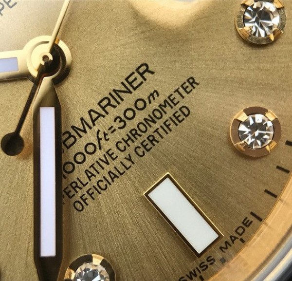 Replica Rolex Submariner 116613 LN Diamonds Markers YG Dial SS/YG Bracelet Eat2836 - Top club