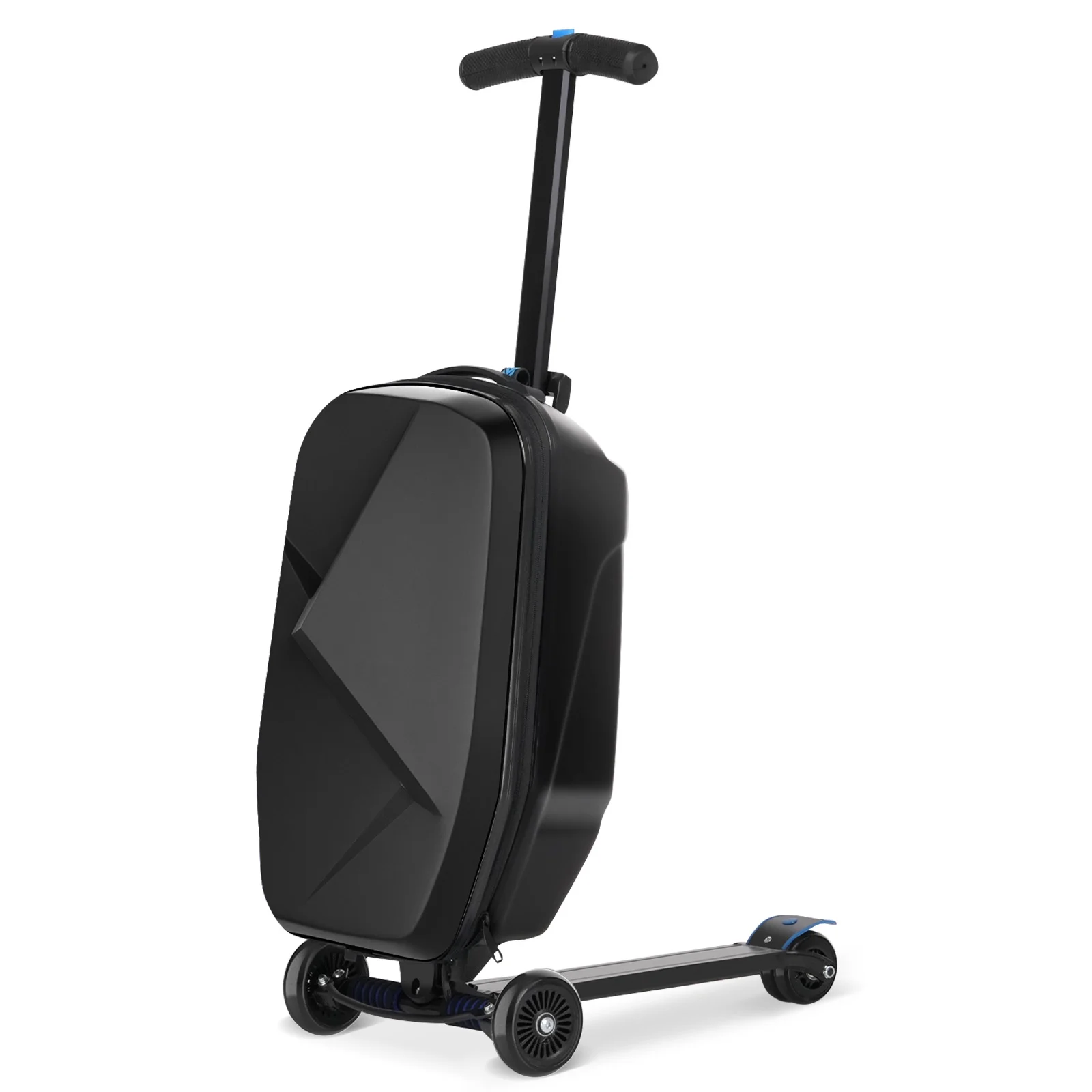 Advwin Scooter Luggage for Kids & Adults, Hardside Ride on Suitcase for Kids Ages 4-15 Multifunctional Lightweight Foldable Carry on Luggage with Wheels Ride on for Children Teenagers, Pink - Image 19