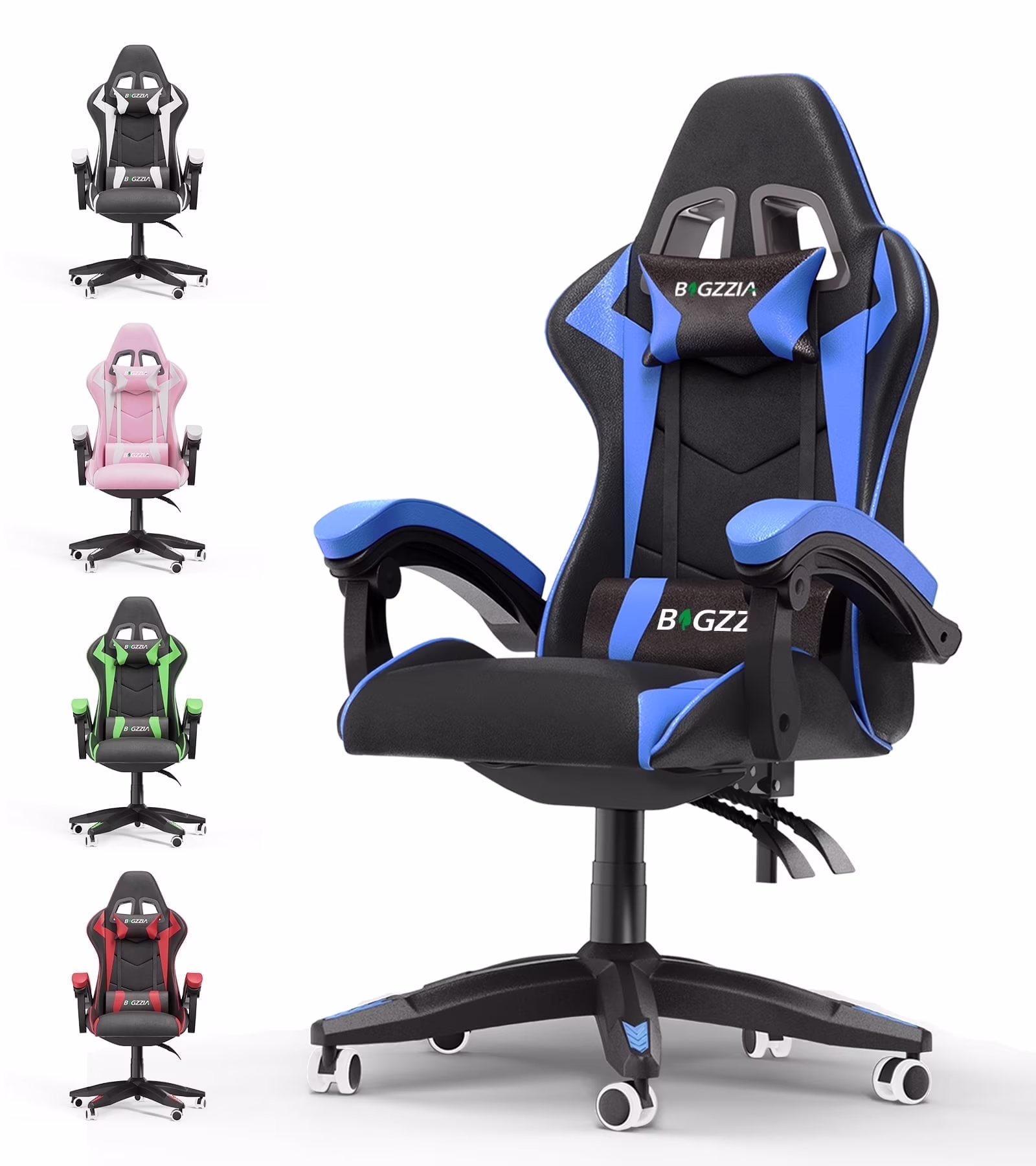Bigzzia Gaming Chair with Footrest, Gaming Chair for Adult with Headrest and Lumbar Support,Red - Image 15