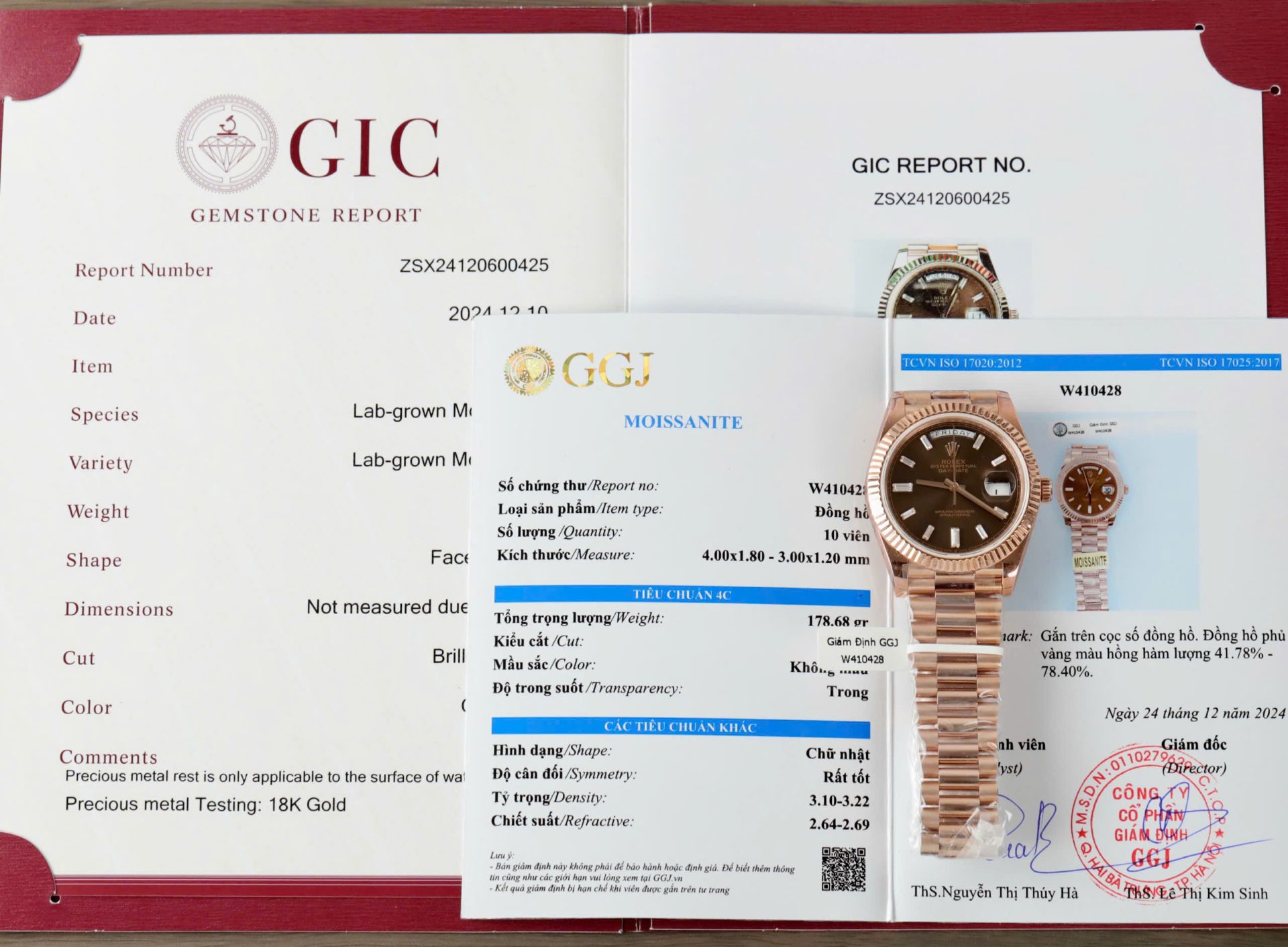 Rolex Day-Date Chocolate Dial Copies Watches Gold Wrapped + Moissanite Dial Markers Custom 40mm - Elite Watch Atelier