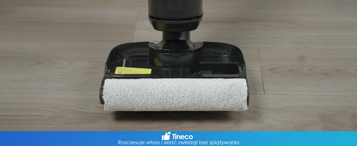 Seria zdjęć przedstawiających robotyczny odkurzacz w akcji na drewnianej podłodze, demonstrując jego możliwości czyszczenia dzięki zdjęciom z bliska urządzenia.