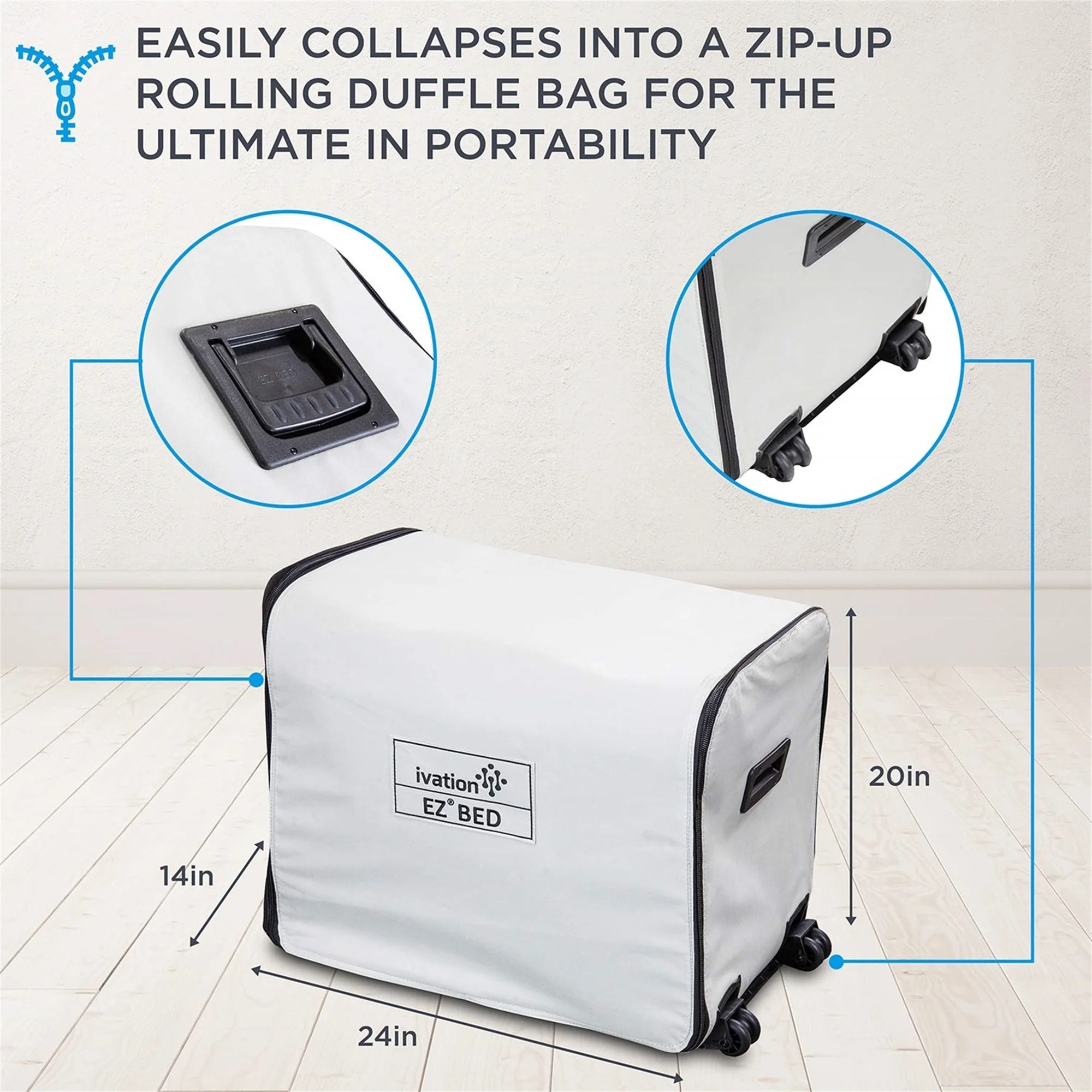 Ivation EZ-Bed 10 in Portable Air Beds with Built-in Pump, Full - Image 22