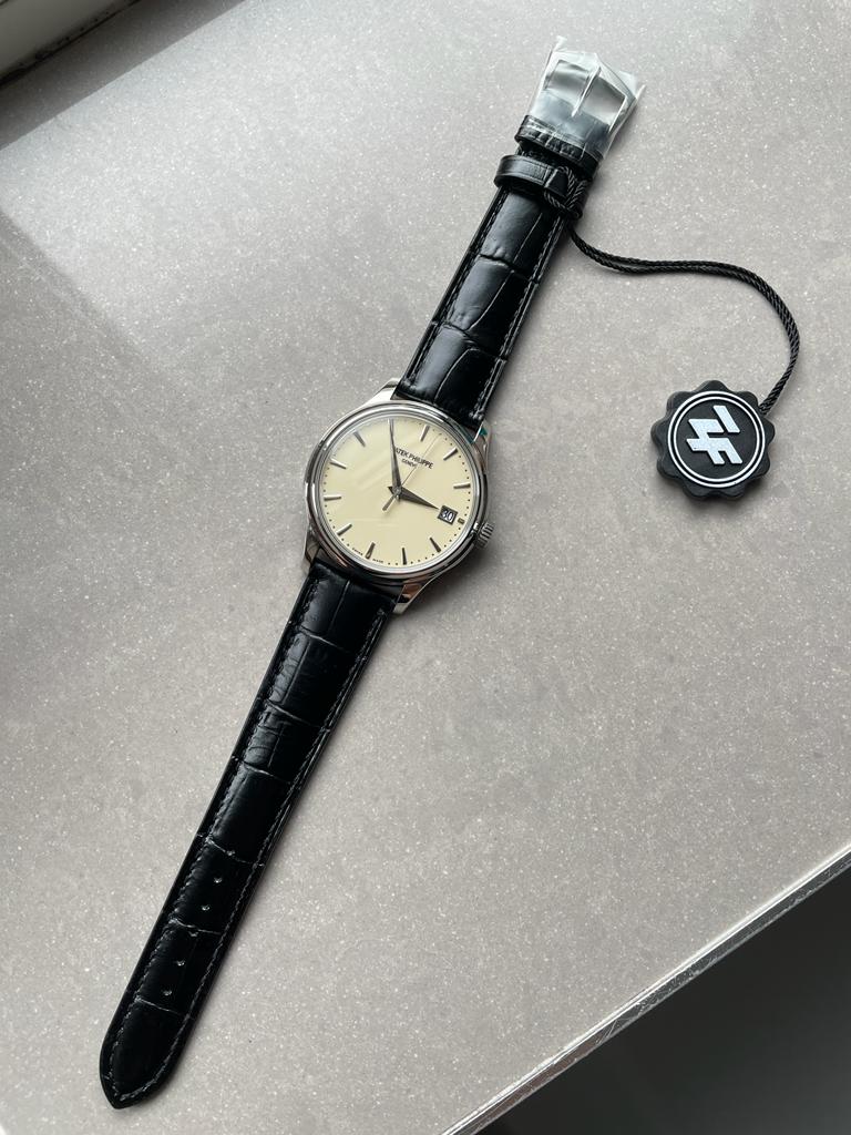 Replica PATEK PHILIPPE Calatrava ZF 5298p Date off White Dial SS bezel ZF factory - Top club
