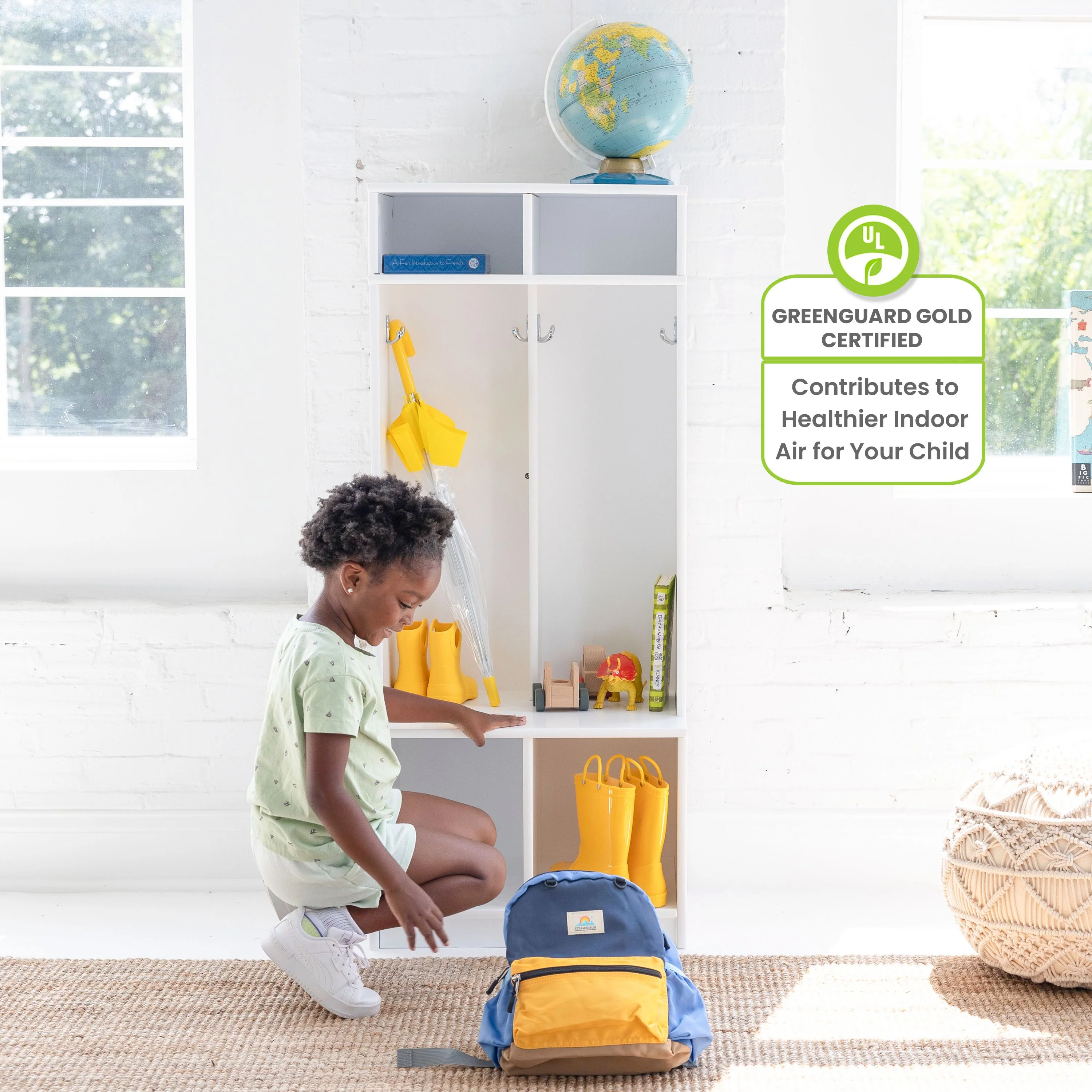 Little Partners Locker Cabinet Cubby Organizer, Learn 'N Store Wooden Classroom Cubbies Compartment Lockers for Storage of Toddlers and Kids Coats, Equipment, Backpacks - Espresso - Image 14