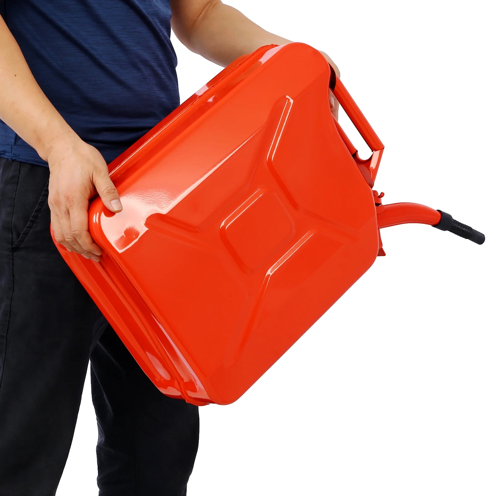 5 Gallon Jerry Fuel Can, 4-Pack Steel Gas Can with Flexible Spout & Leakproof Lock, Portable Fuel Tank for Gasoline, Cars, Trucks, Emergency Kits, Off-Road Equipment - Red - Image 10