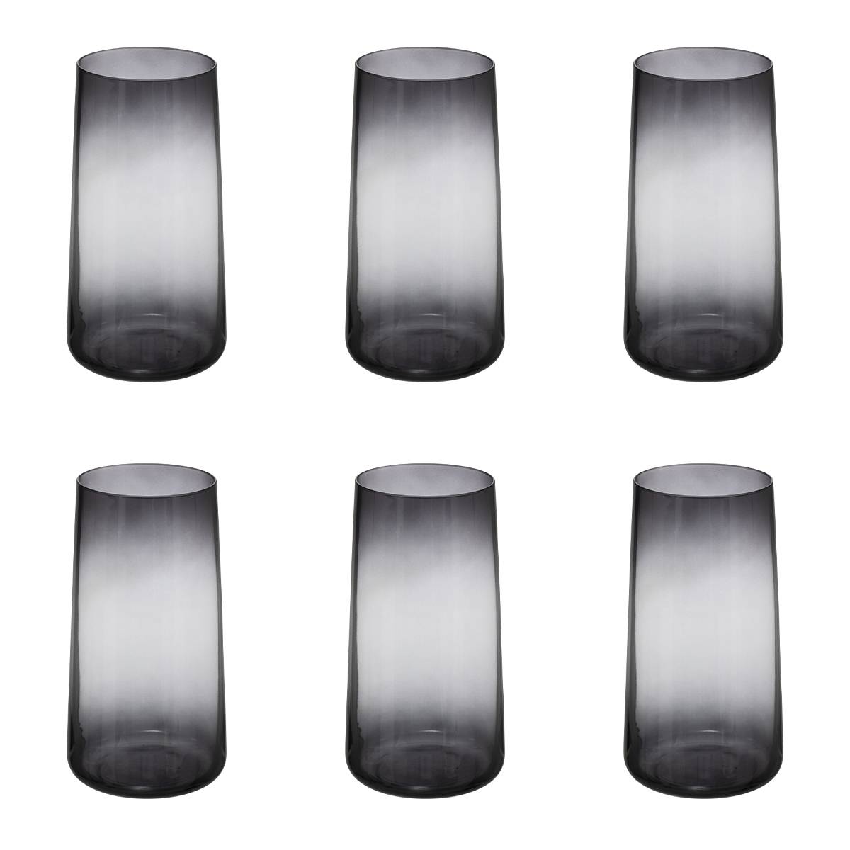 Set of 6 tall "Inu" tumblers 540 ml, Gray