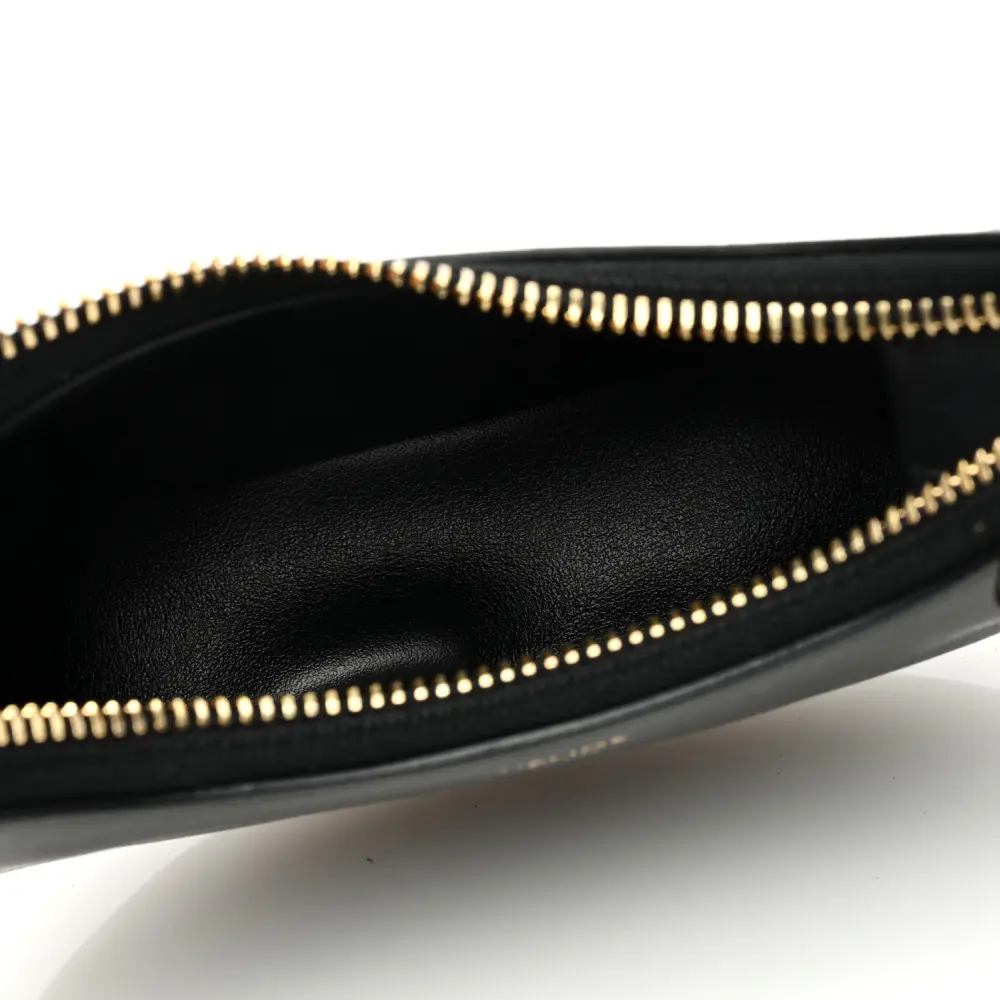 Celine Black Smooth Calfskin Leather Mini Ava Shoulder Bag Gold Hardware Replica1:1High-quality replica