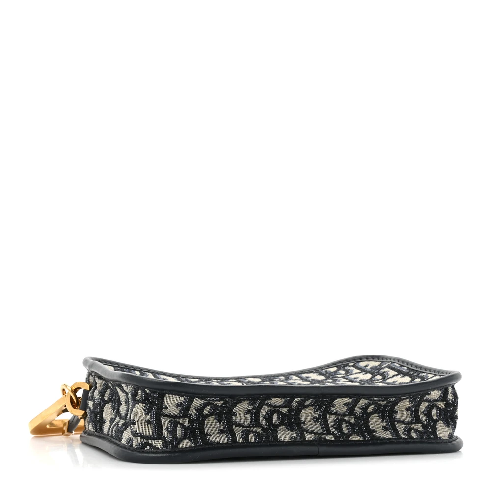 Dior Blue Oblique Canvas Diorquake Clutch Gold Hardware High-end reps1:1High-quality replica