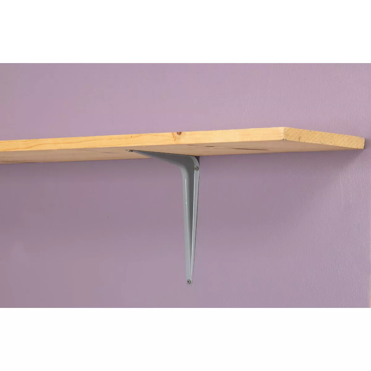 National Hardware 8 In. D. x 10 In. H. Gray Steel Shelf Bracket